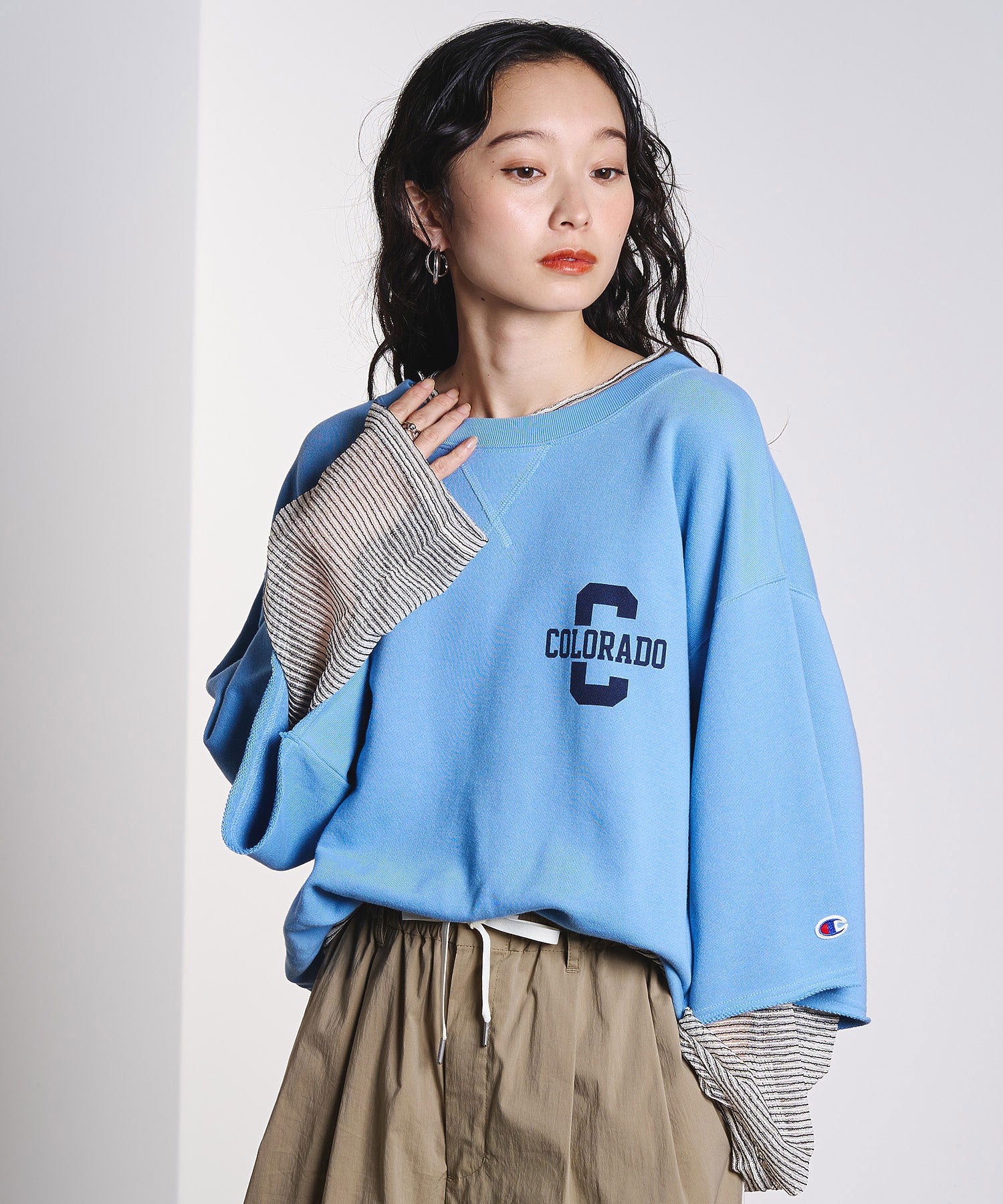ROSEBUD x champion H/S SWEAT