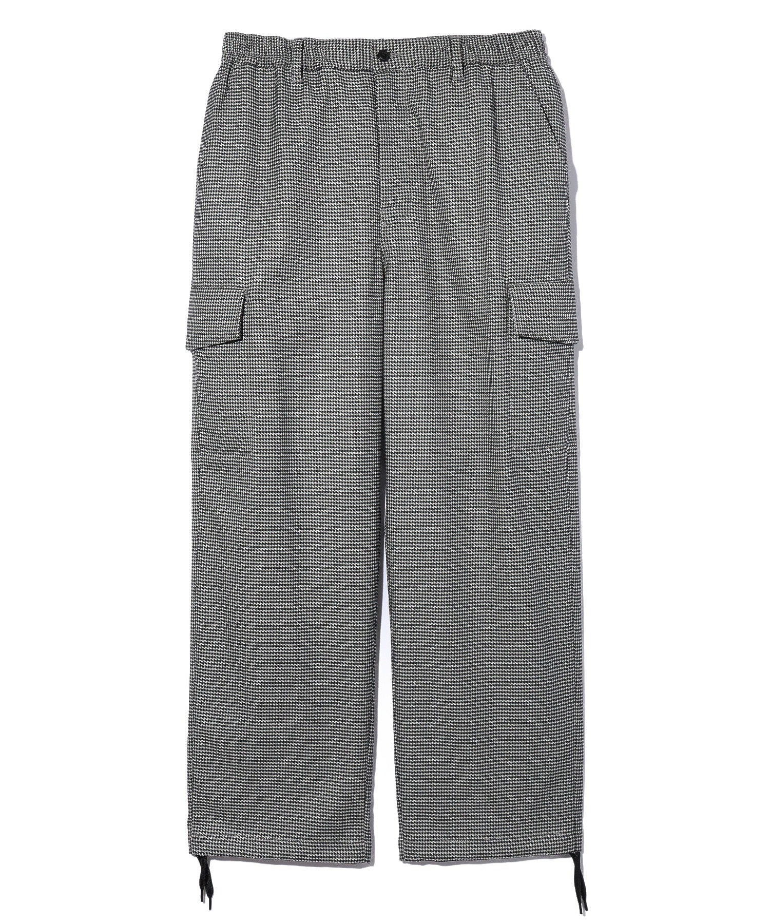 HOUNDSTOOTH PATTERN CARGO PANTS