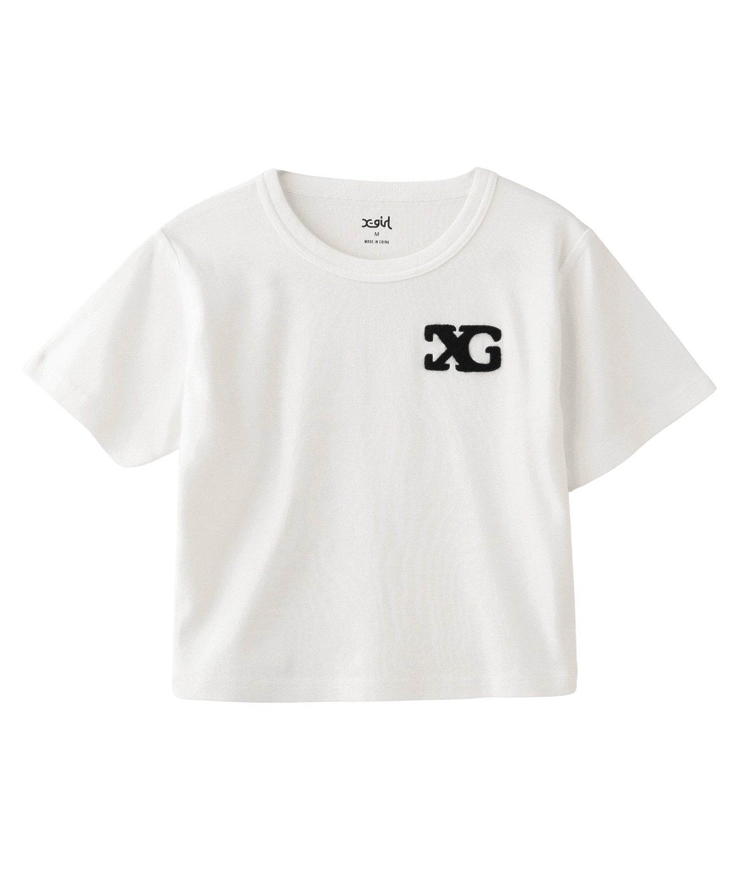 CHENILLE EMBROIDERED LOGO MARK BABY TEE