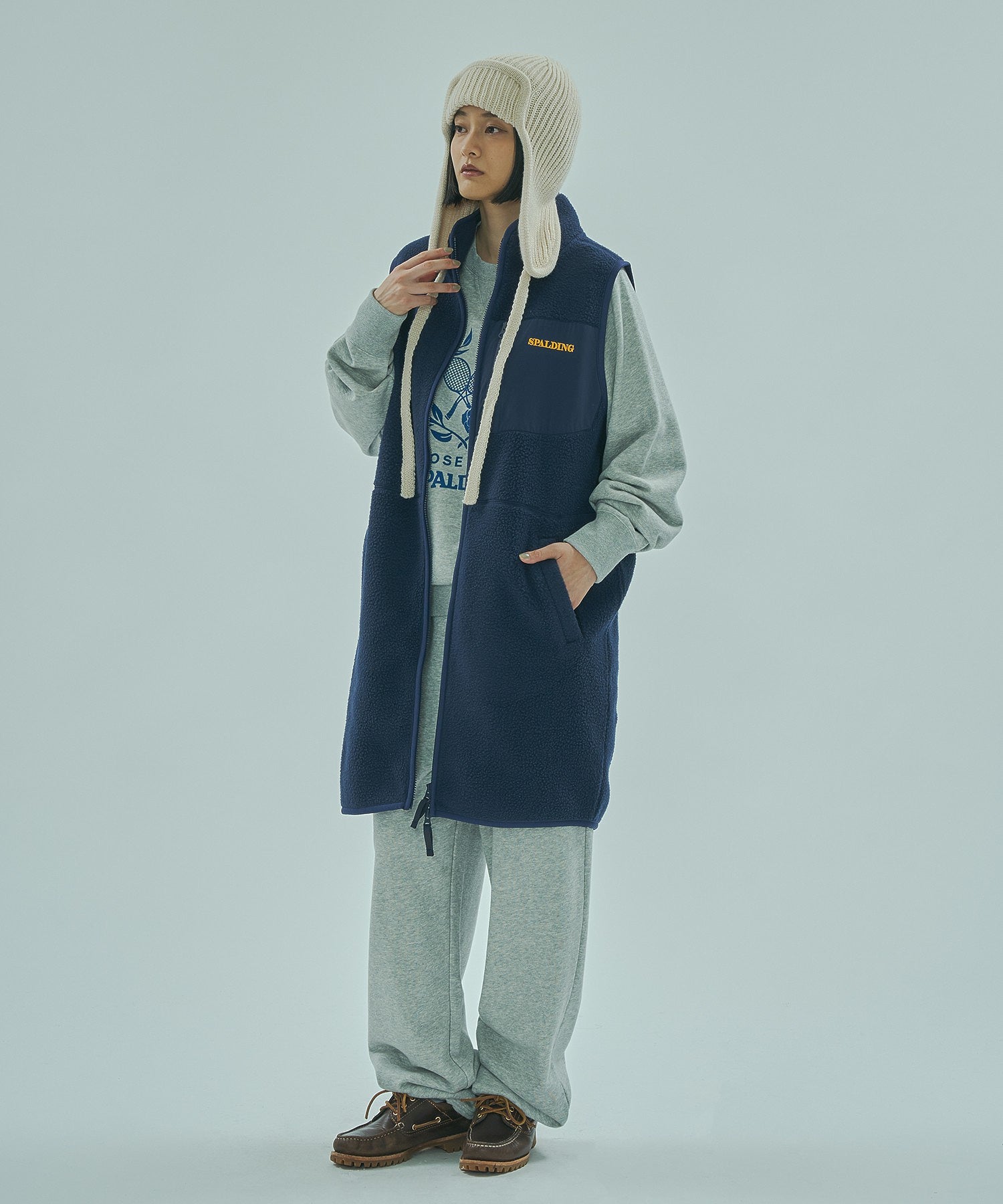 SPALDING x ROSE BUD FLEECE VEST