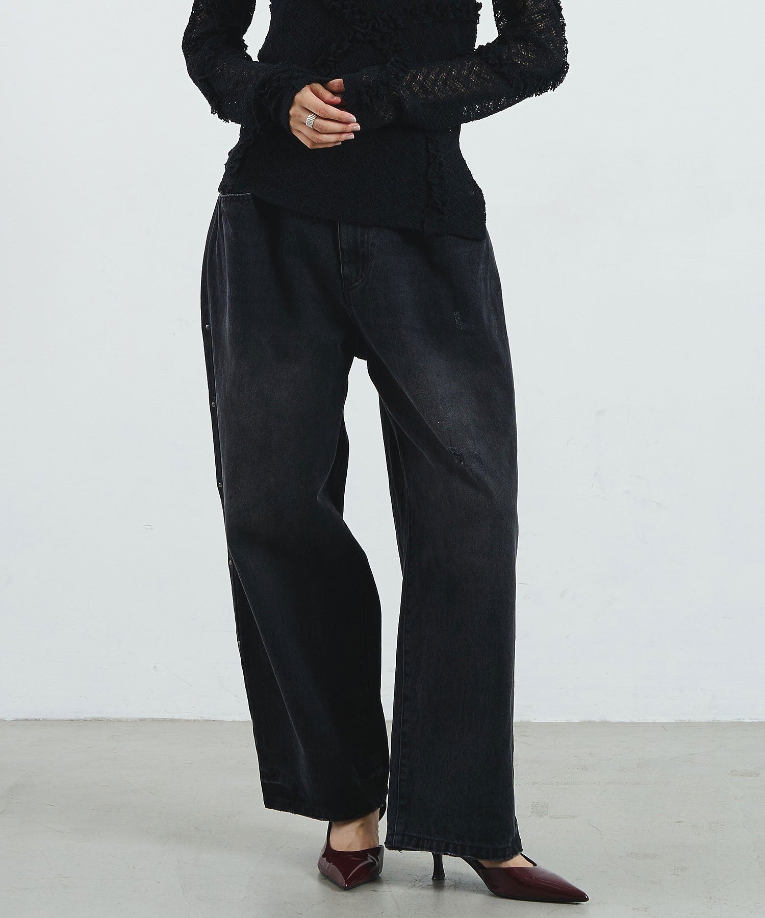 mici/RIVETED DENIM PANTS