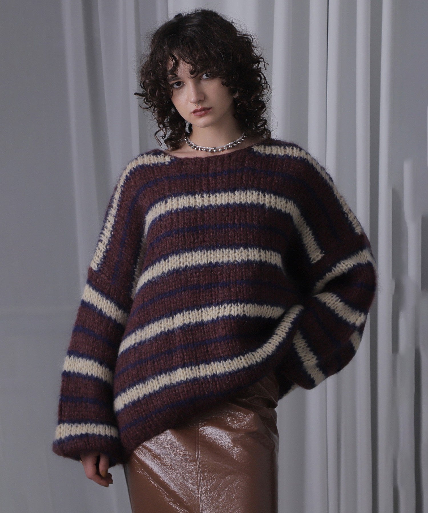 モヘアミックスオーバーニット