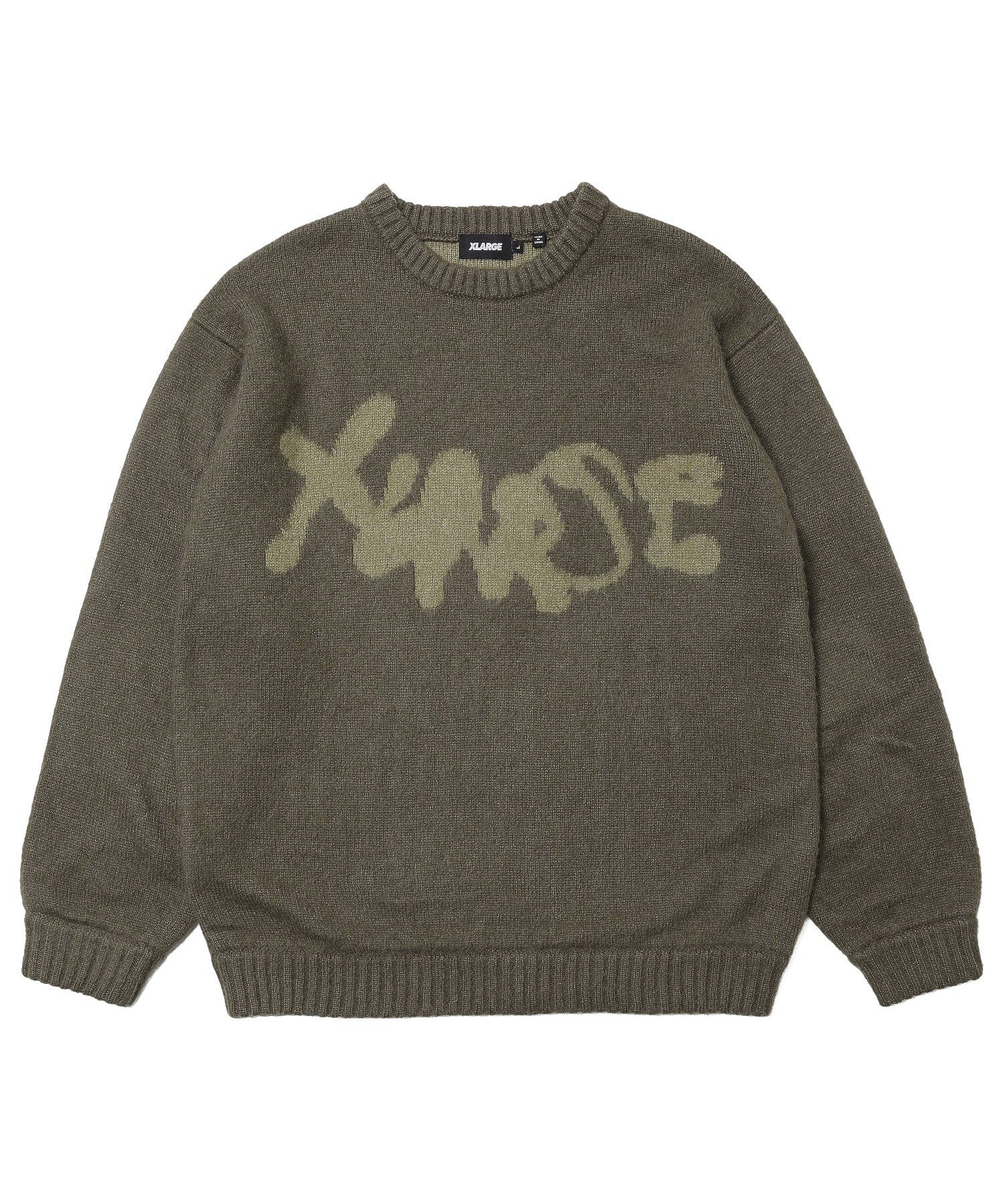 FLUID LETTERING CREW SWEATER