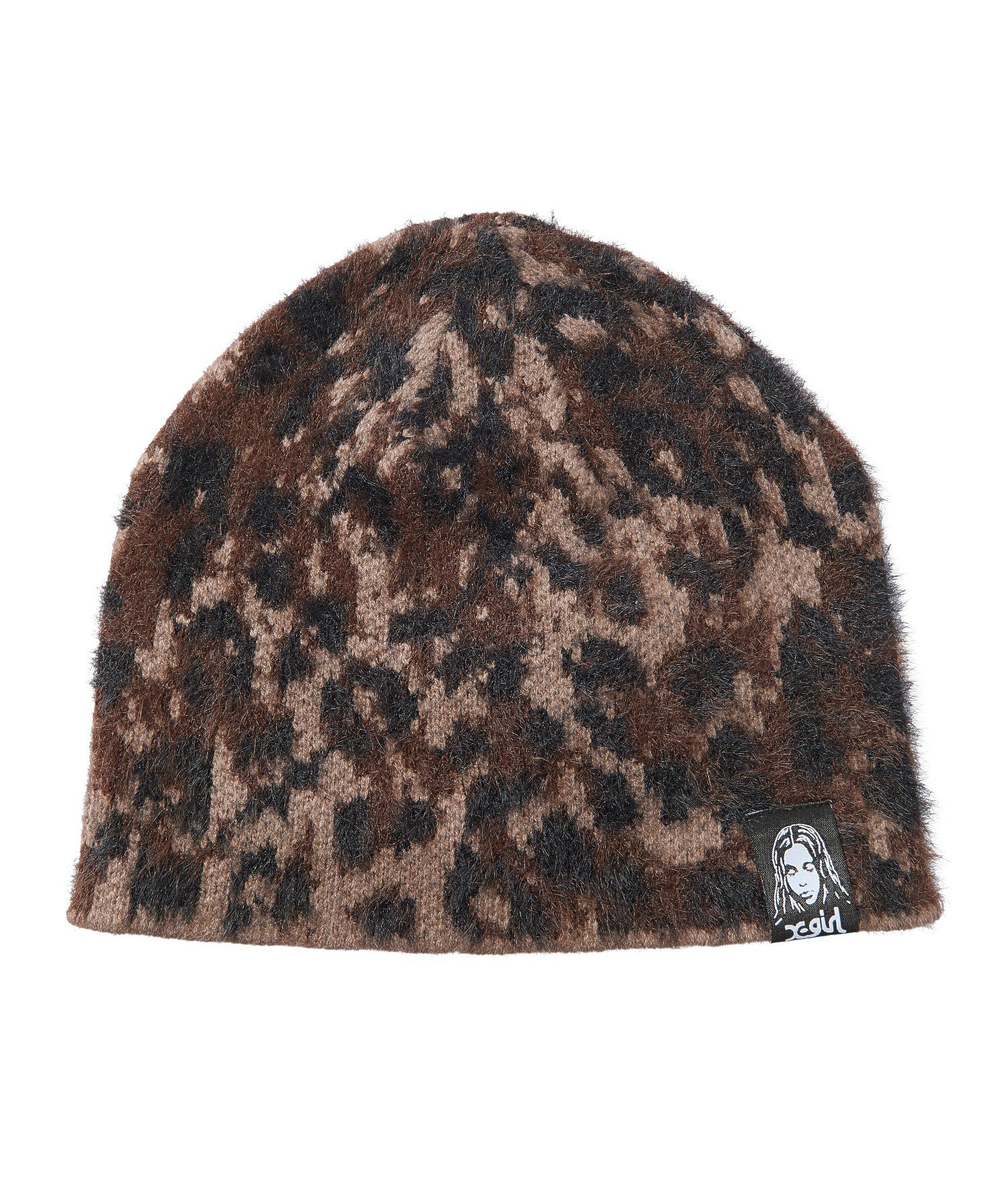 LEOPARD SHAGGY JACQUARD BEANIE