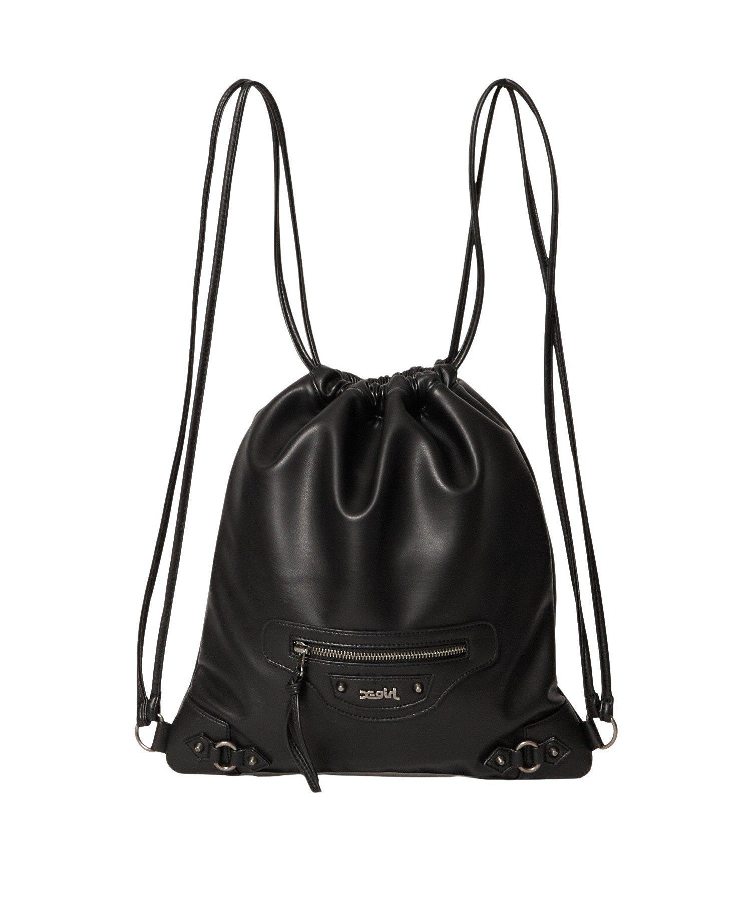 FAUX LEATHER UTILITY KNAPSACK