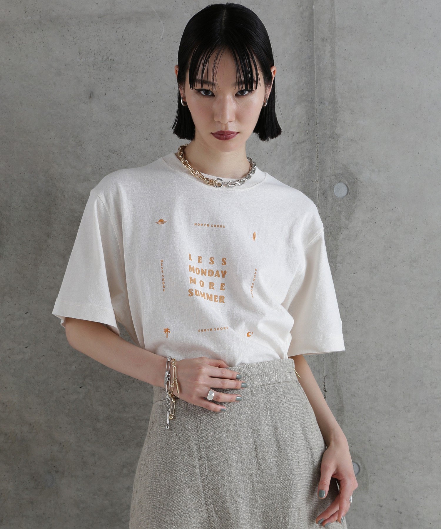 【WEB・一部店舗限定】麻ブレンドロゴTシャツ