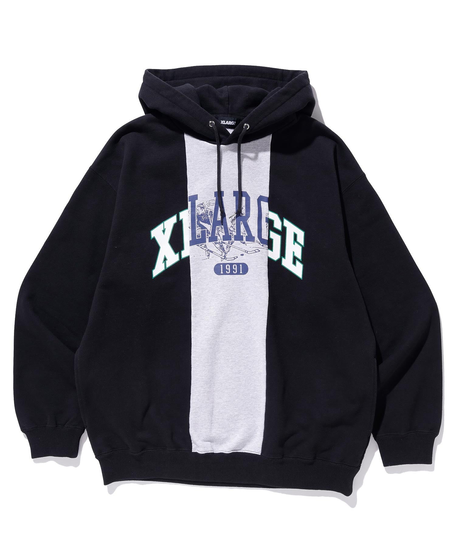 PATCHWORK PULLOVER HOODED SWEAT XLARGE