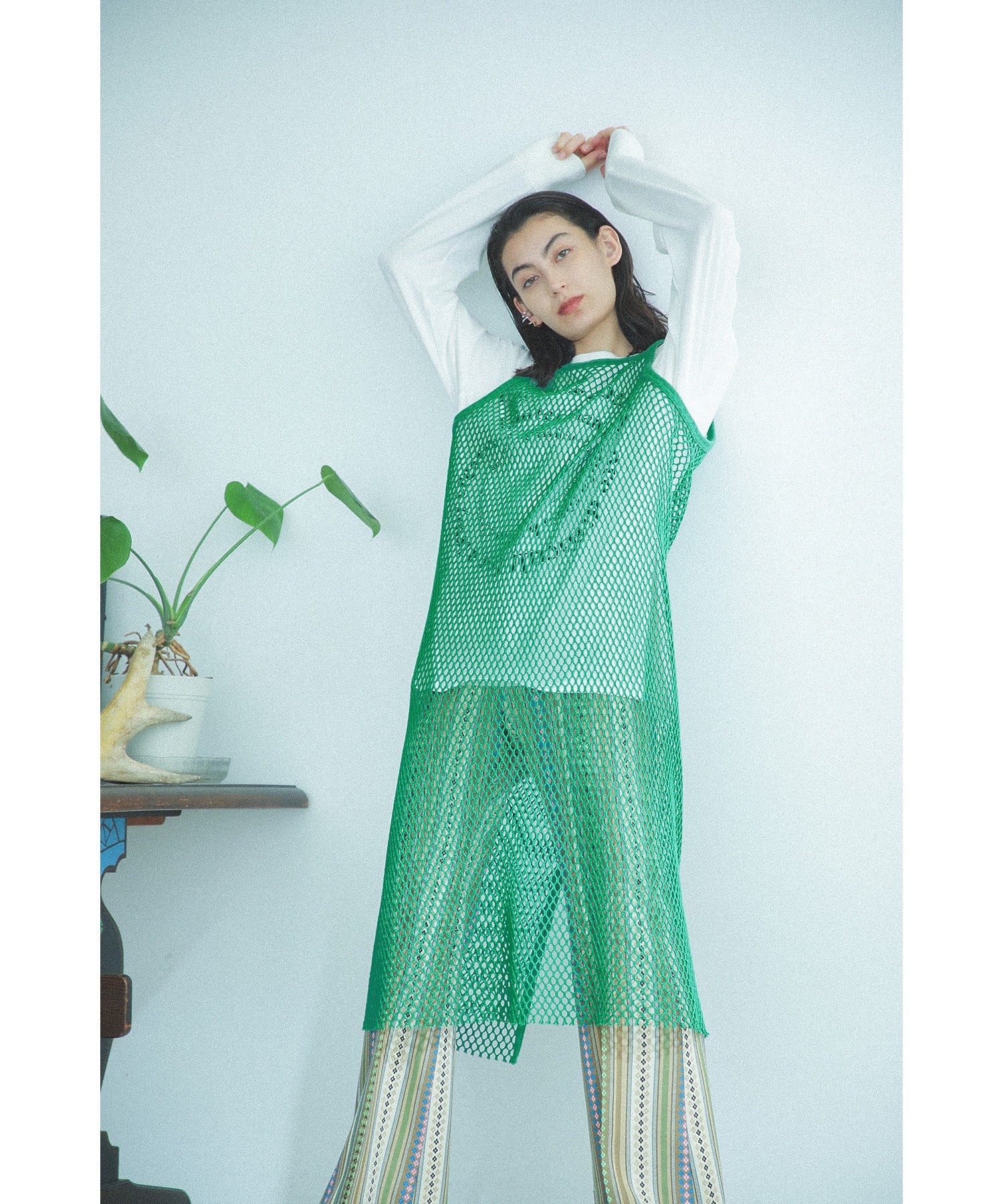CREOLME/メッシュタンクワンピース