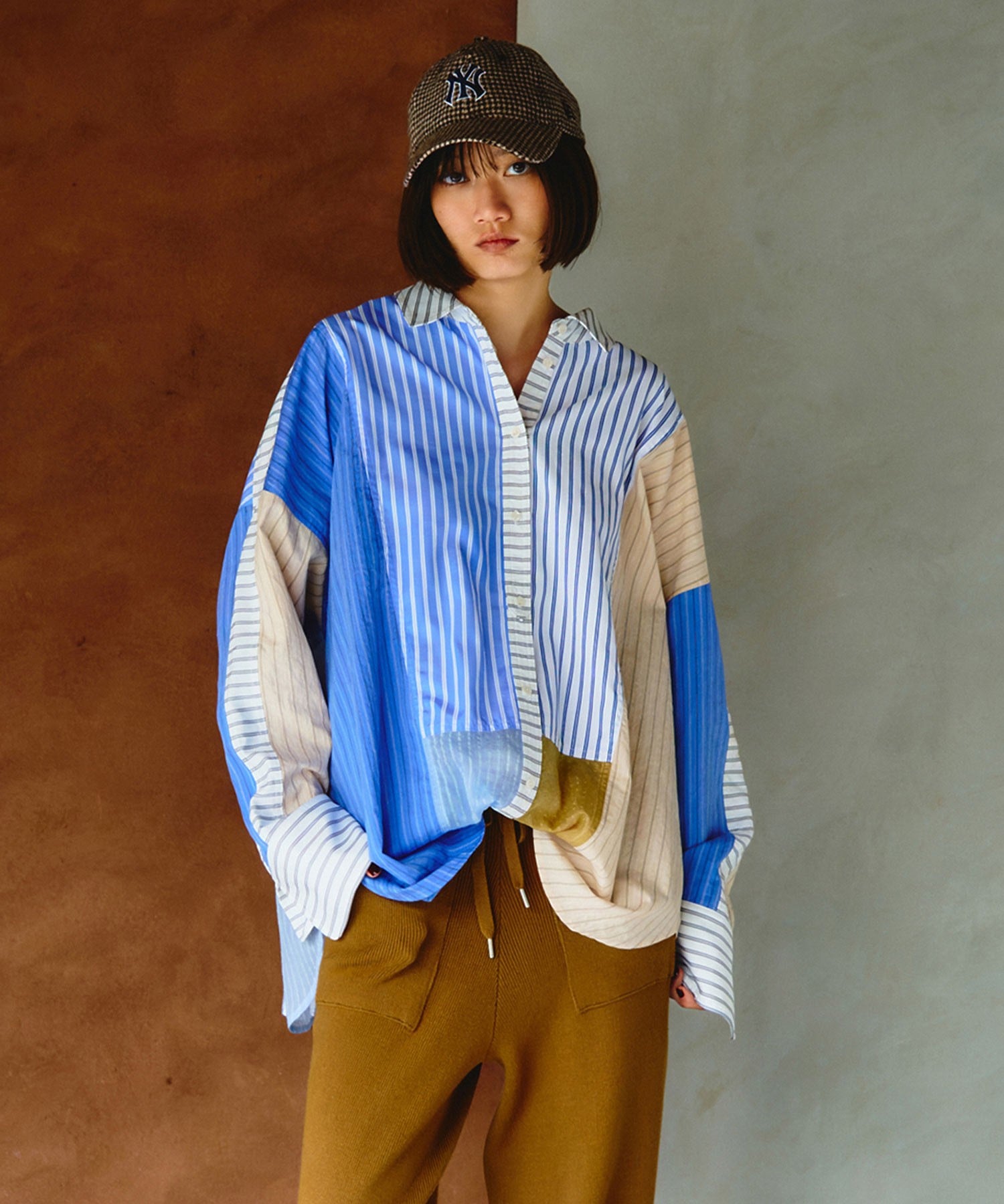 GENE HEAVENS/STRIPE PANEL SHIRT