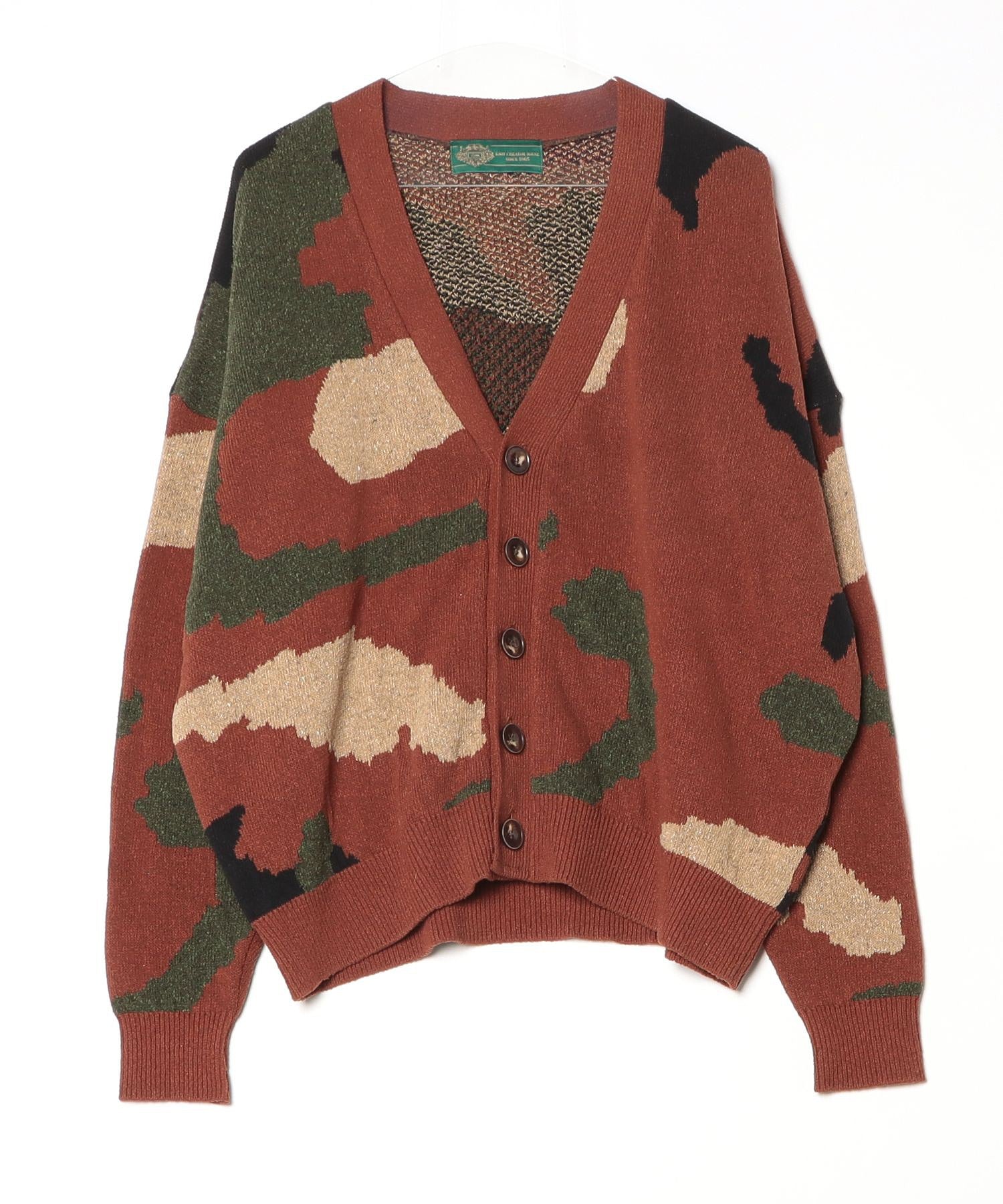 gimcontext/ジム コンテキスト/100％Silk Camouflage Over Size Cardigan 23105070