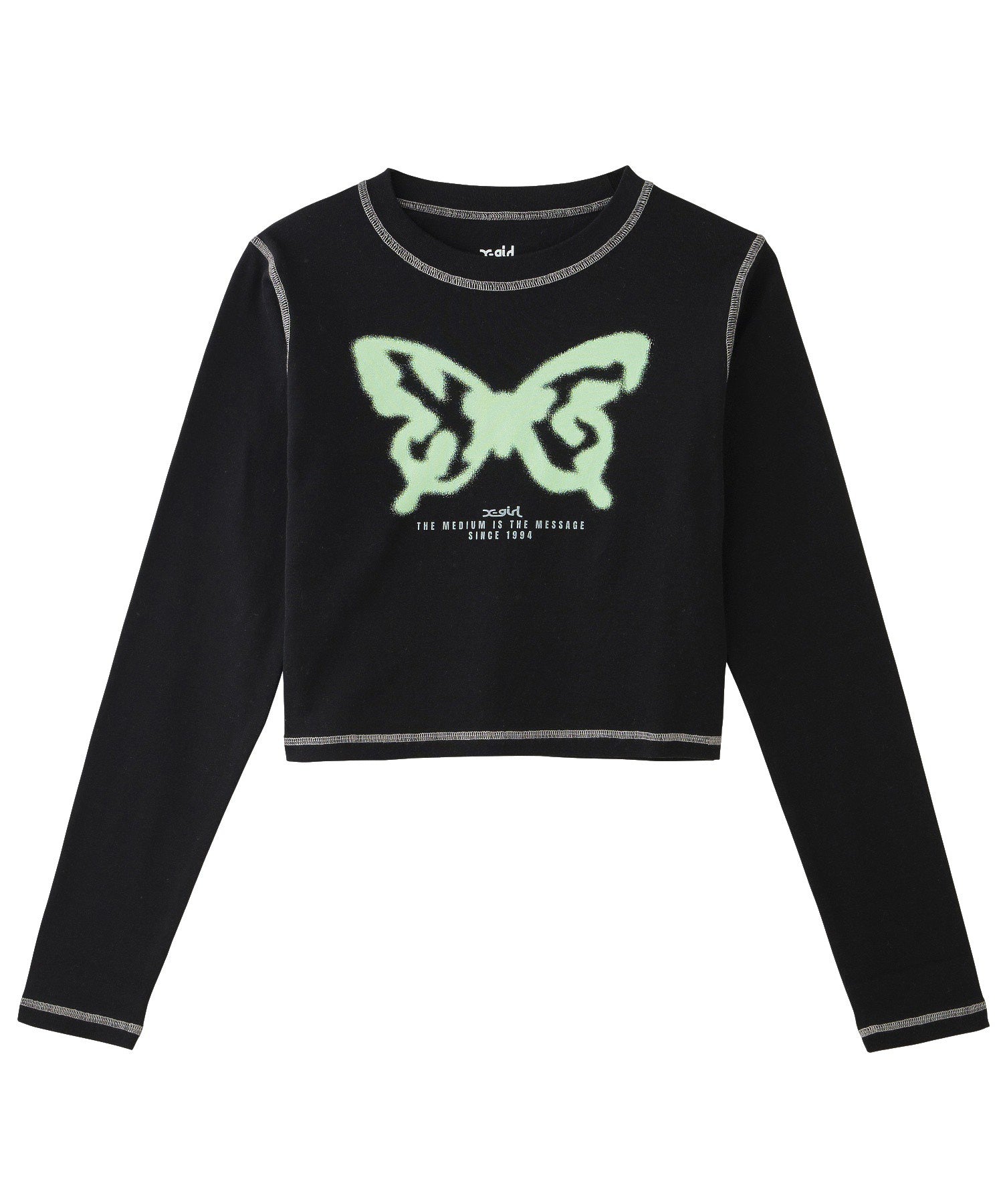 SPRAY BUTTERFLY PRINT L/S BABY TEE