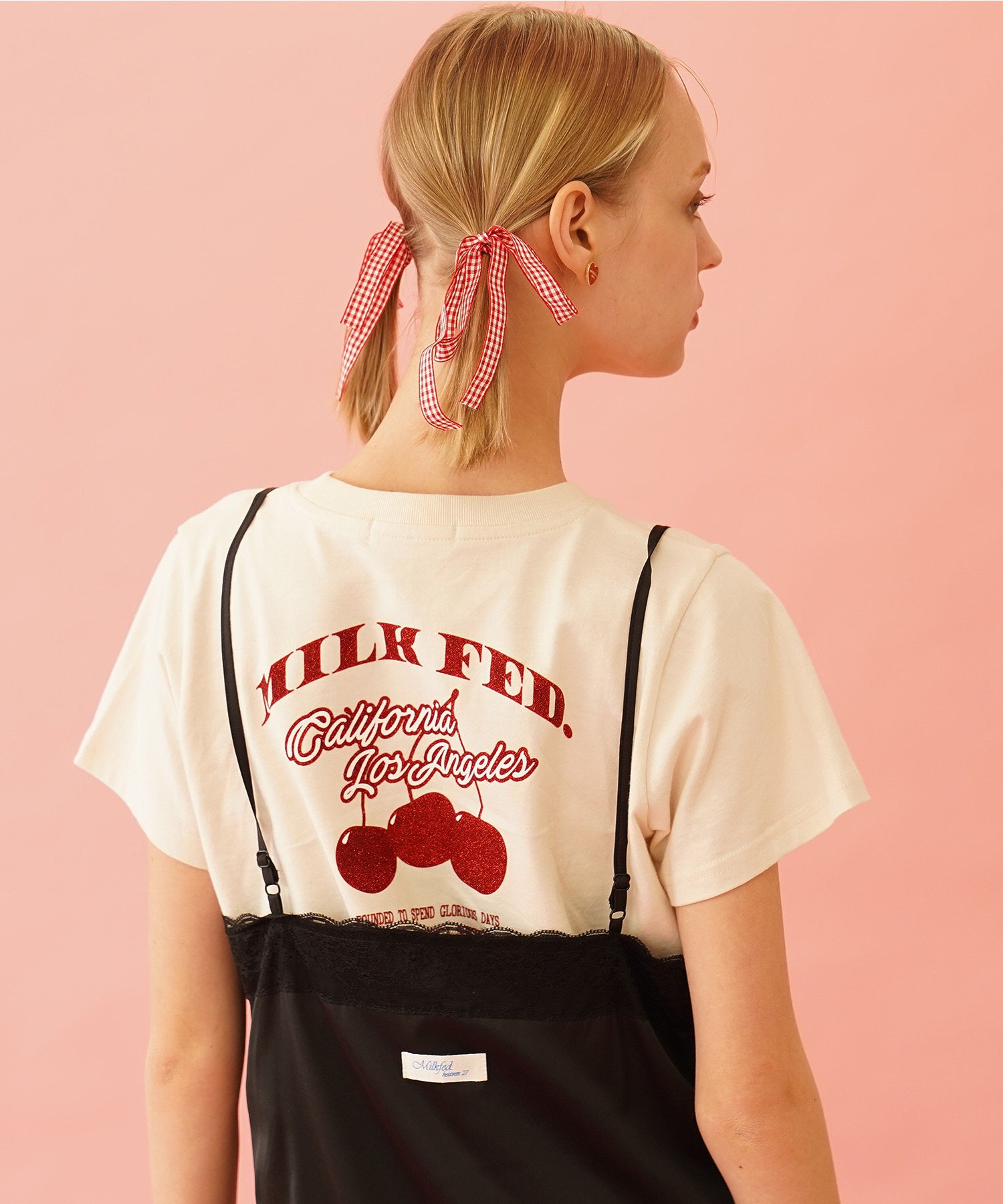 GLITTER  CHERRY COMPACT S/S TEE