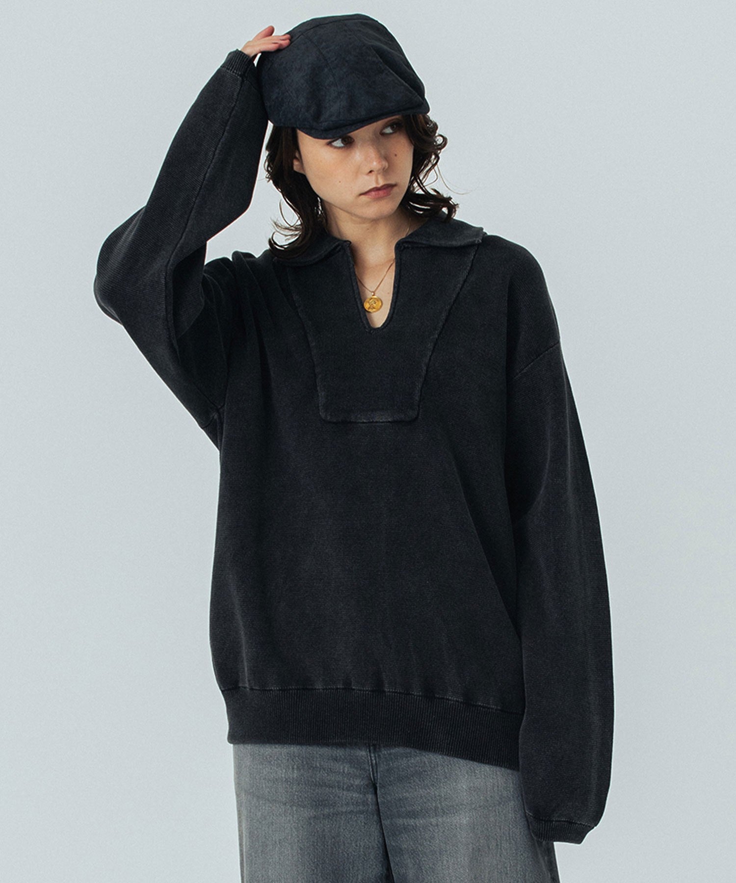 PIGMENT DYED KNIT TOP