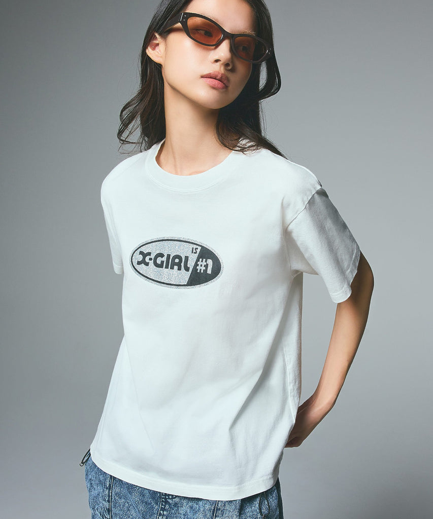 エリおね NUMBER 1 GLITTER OVAL LOGO S/S TEE – calif（カリフ）公式サイト