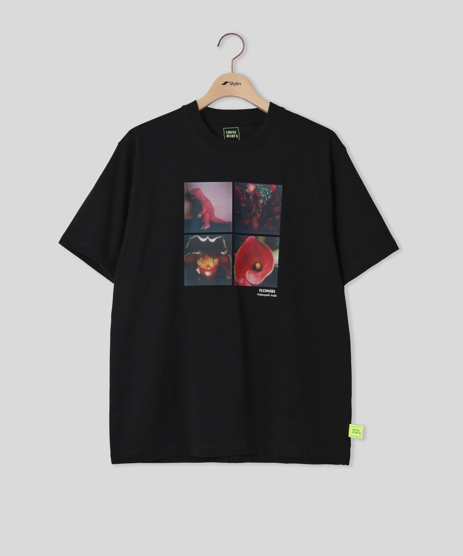 LOOSEJOINTS/ルーズジョインツ/FLOWERS S/S TEE LF26JS008NA BLK