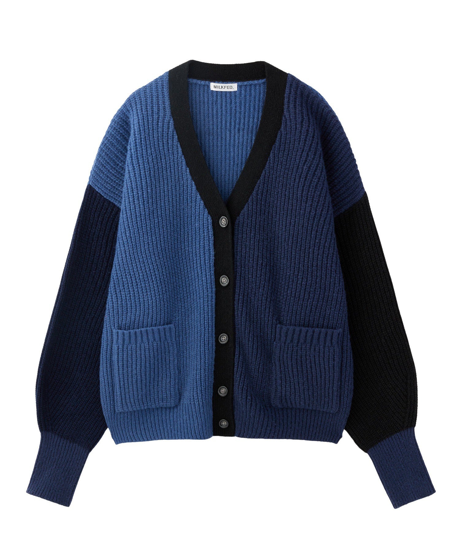 PANELED KNIT CARDIGAN