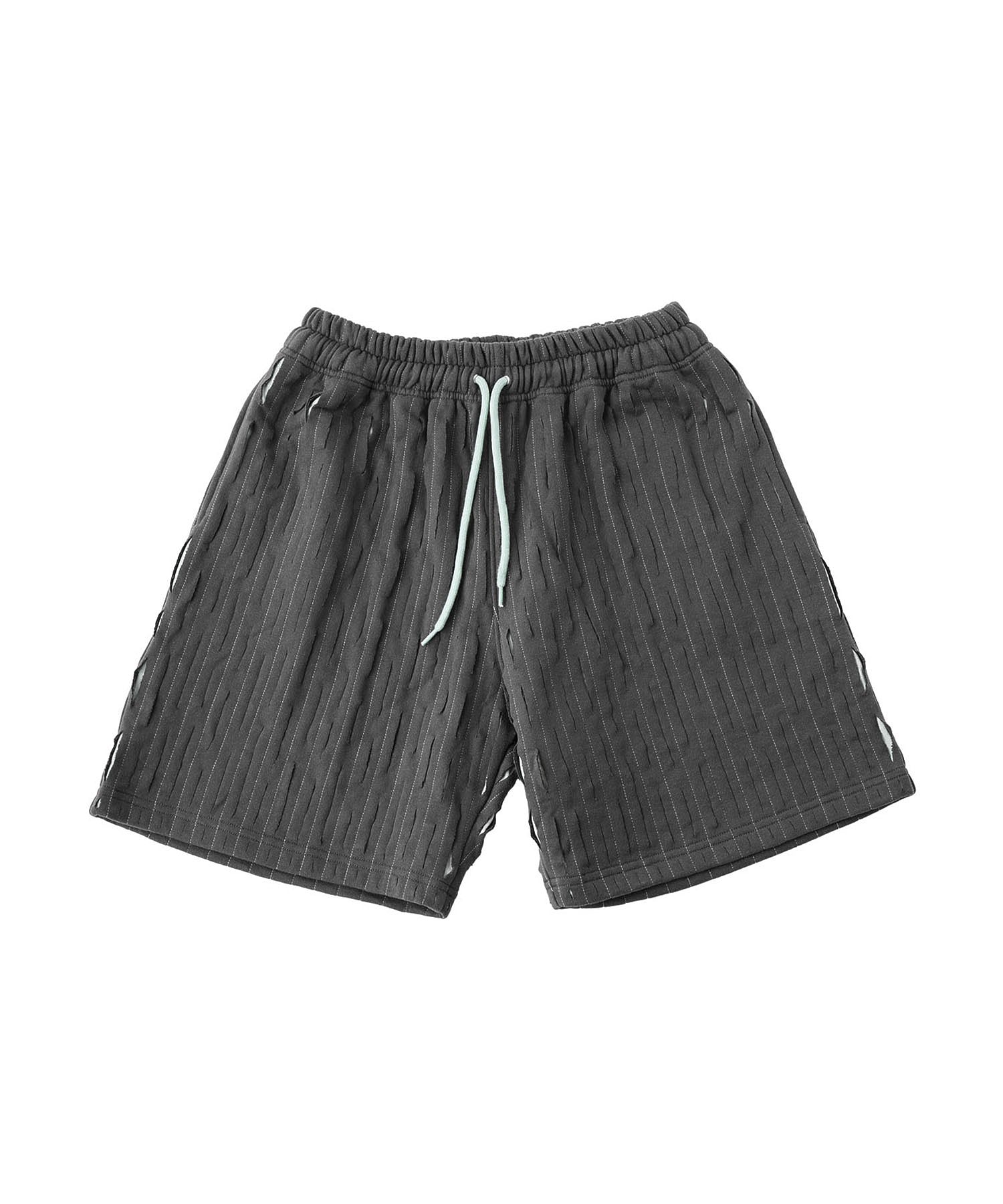 PAS UNE MARQUE DOUBLE-PANELLED DISTRESSED SHORT 504