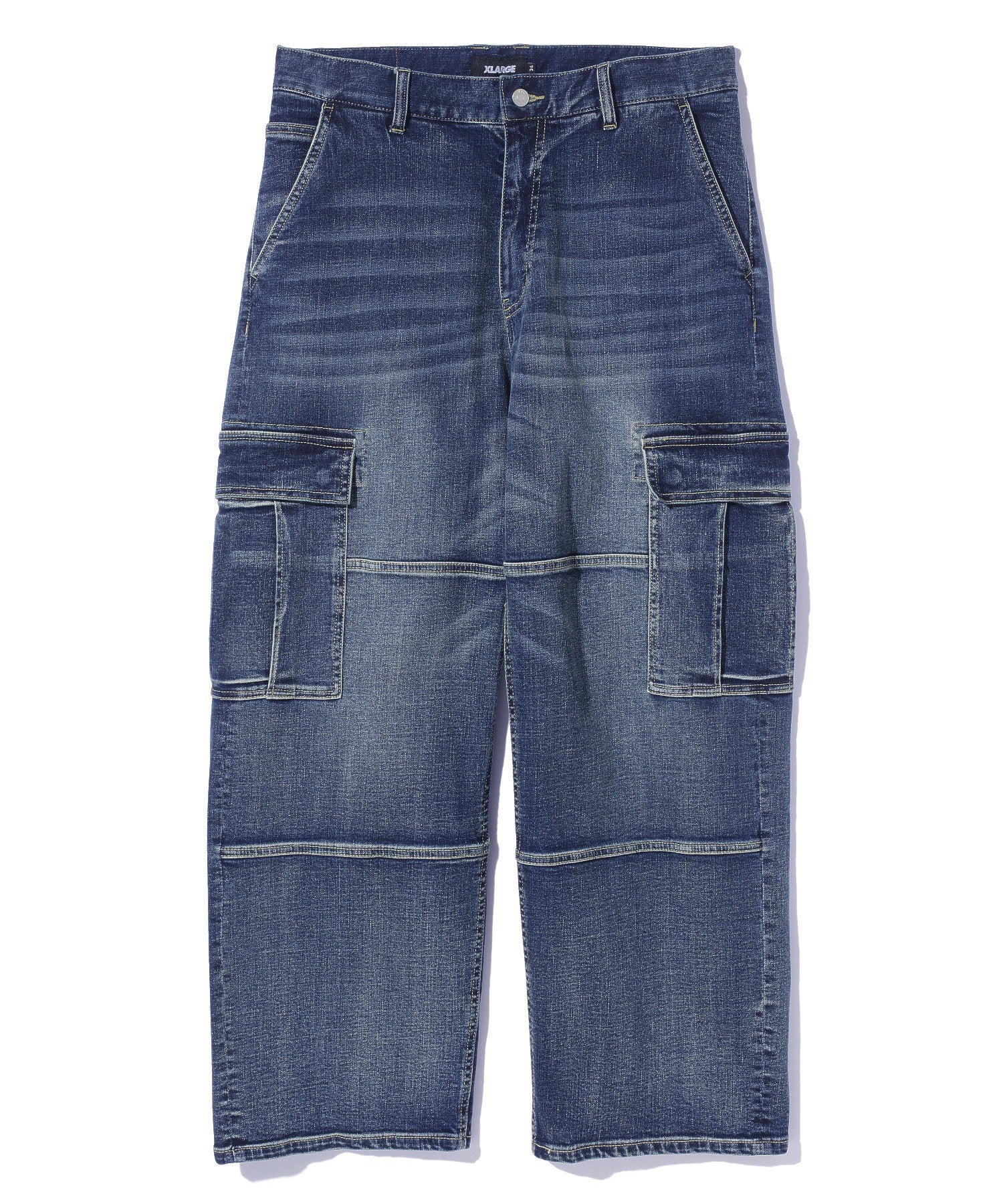 STRETCH DENIM CARGO PANTS