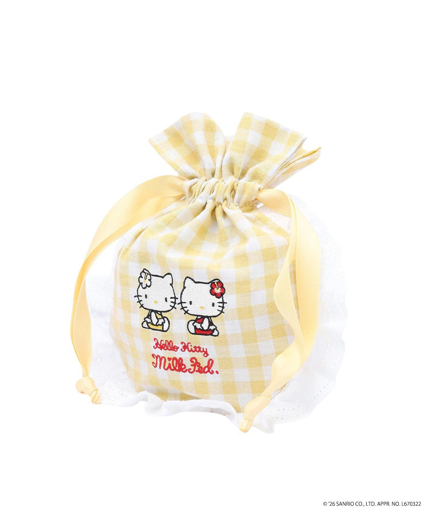 MILKFED. × HELLO KITTY F2F DRAWSTRING POUCH