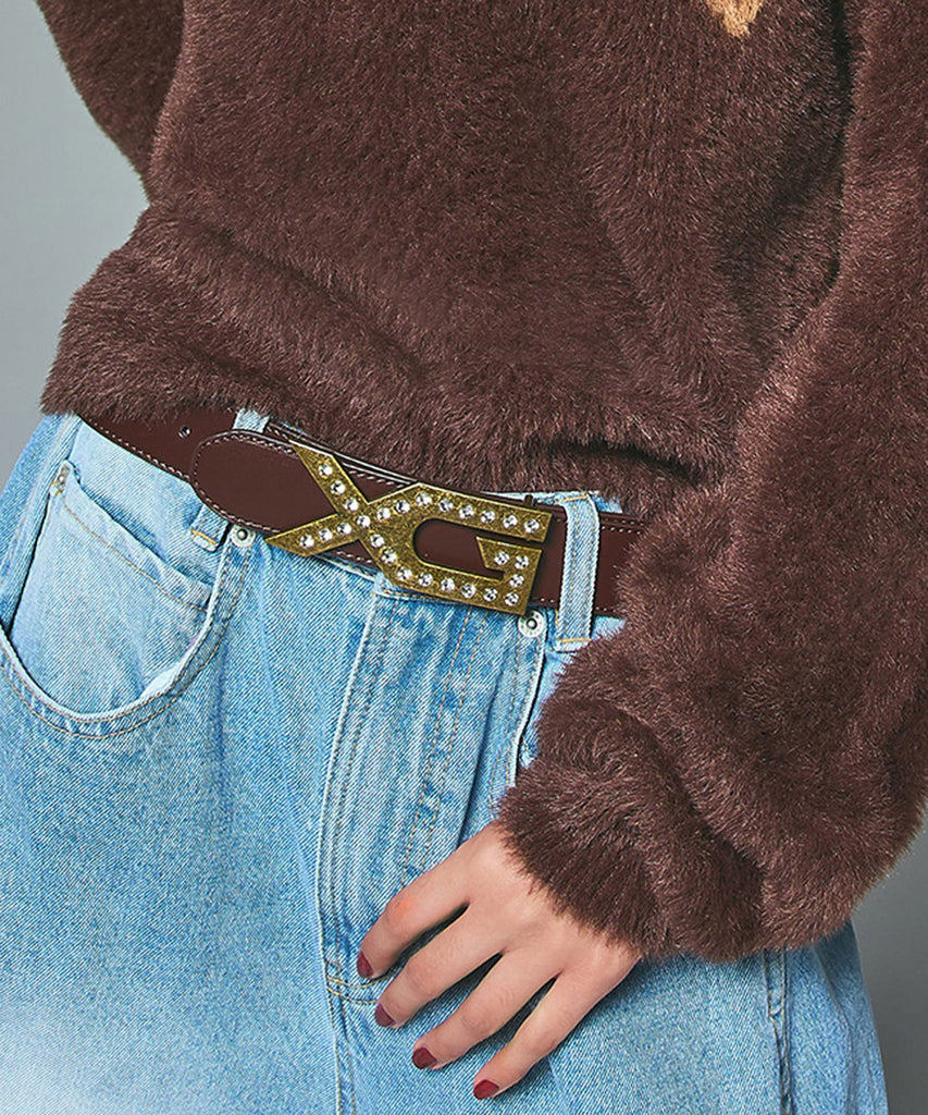XG EMBLEM BUCKLE FAUX LEATHER BELT – calif（カリフ）公式サイト