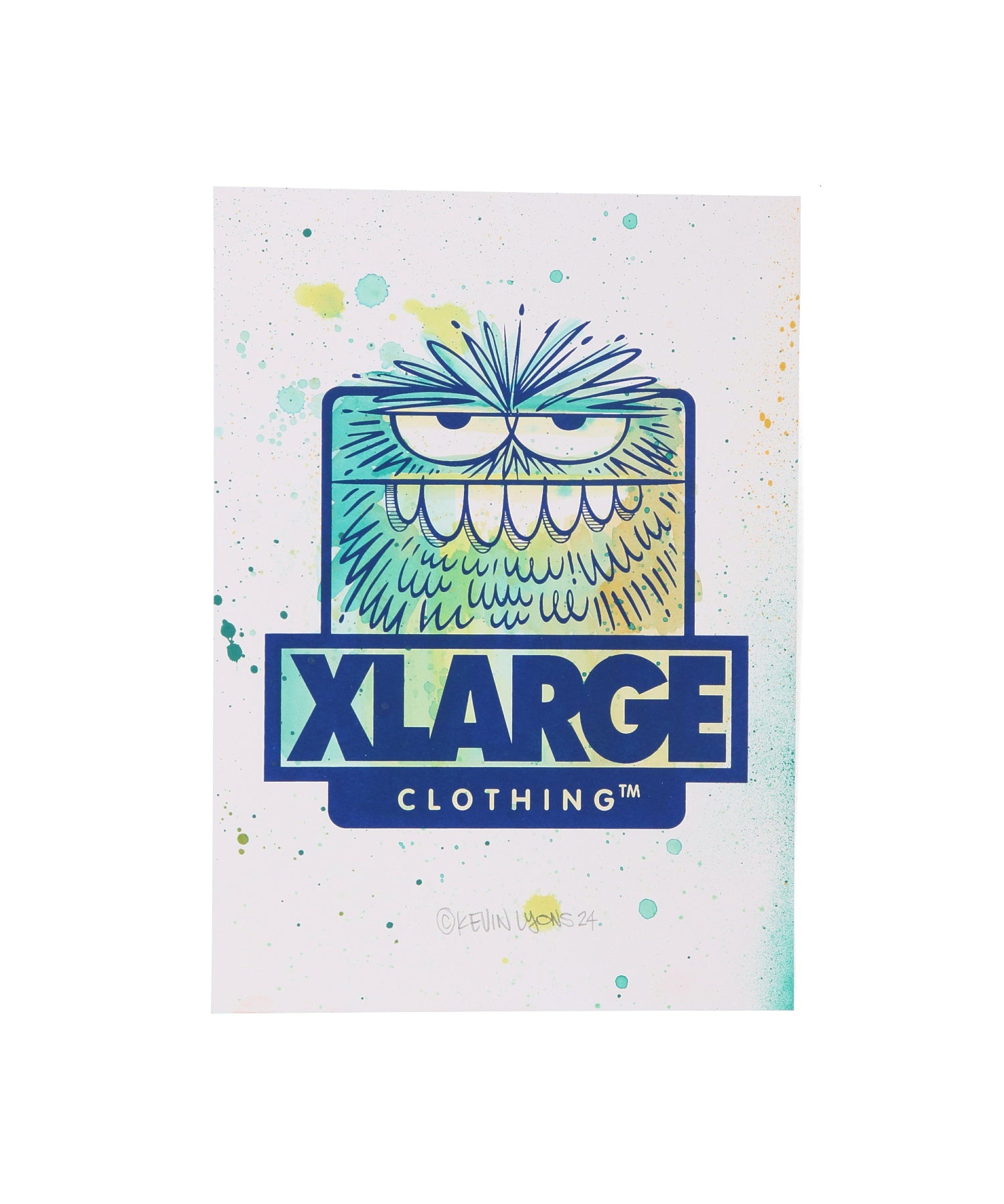 KEVIN LYONS MONOPRINT XLARGE - MIX GREEN calif-ART