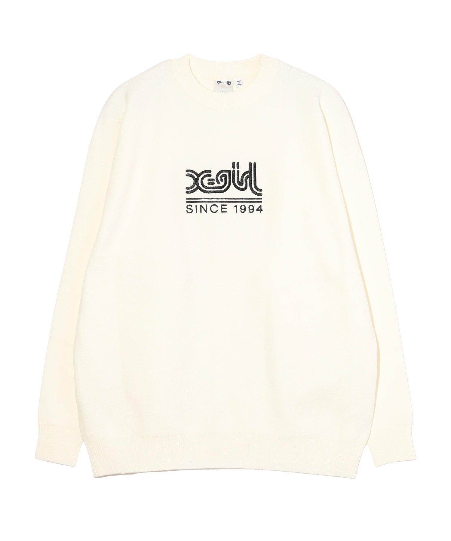 EMBROIDERED LOGO KNIT TOP X-girl