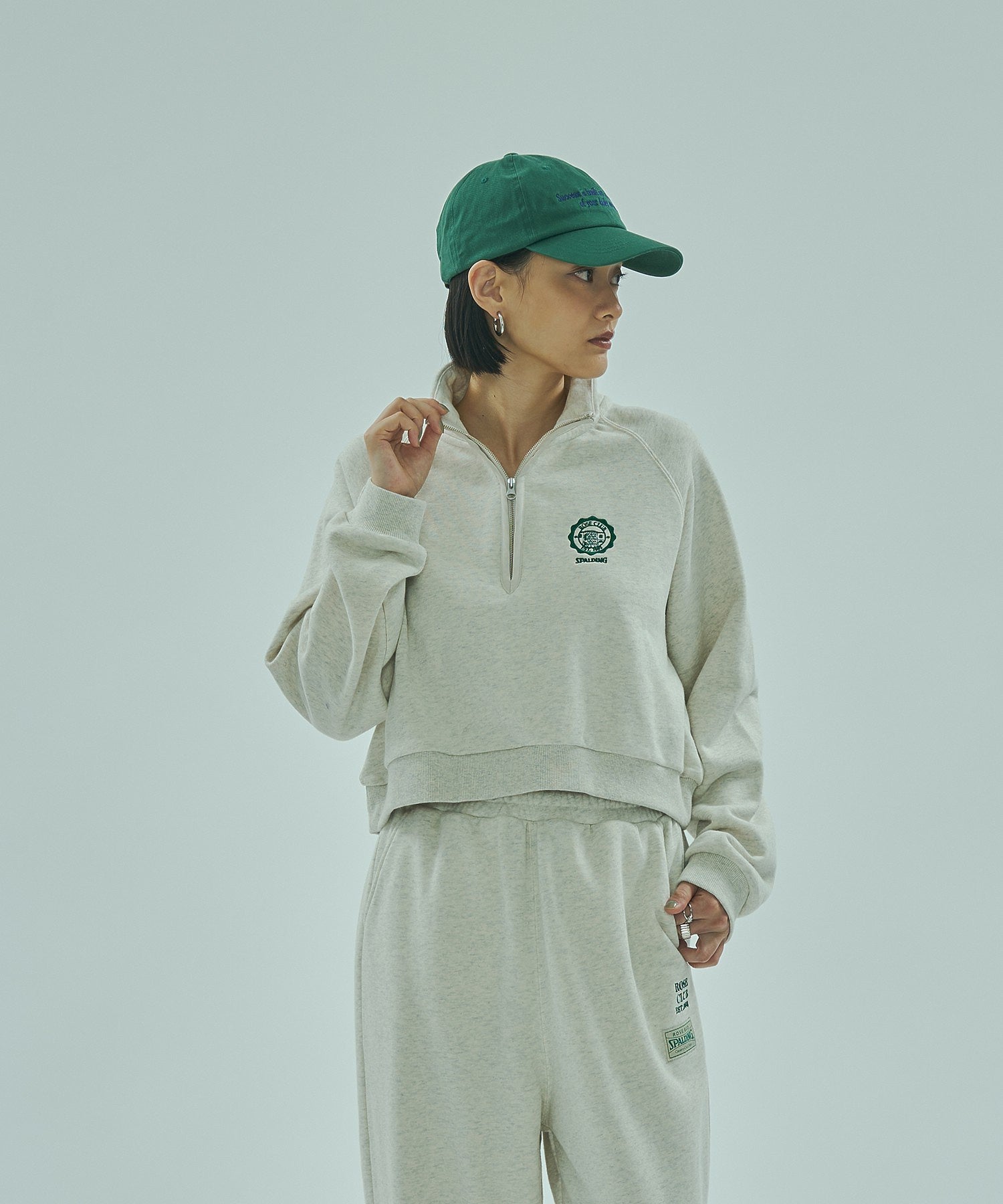 SPALDING x ROSE BUD ATHLETIC CLUB HALF ZIP