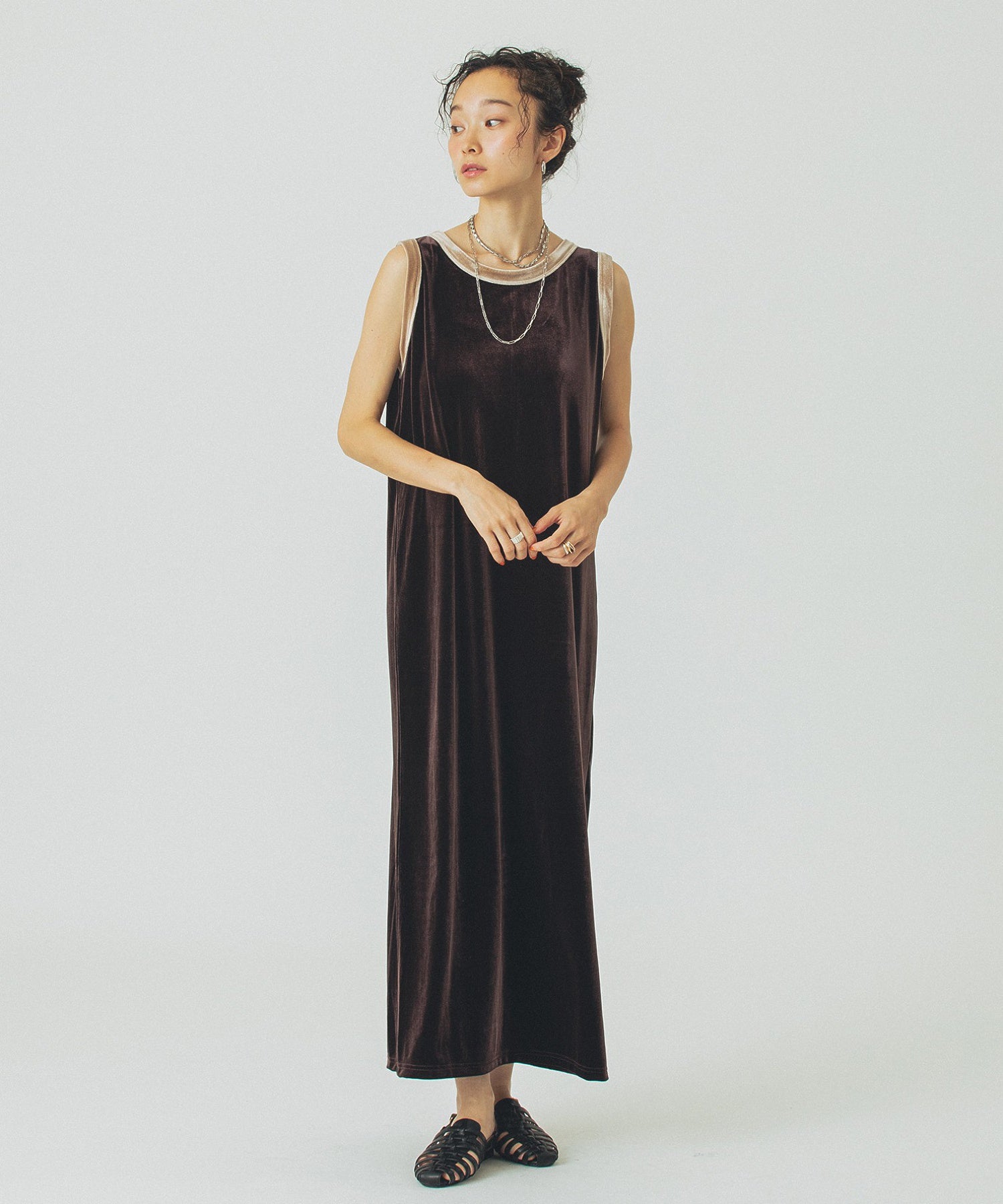VELOUR TANK DRESS
