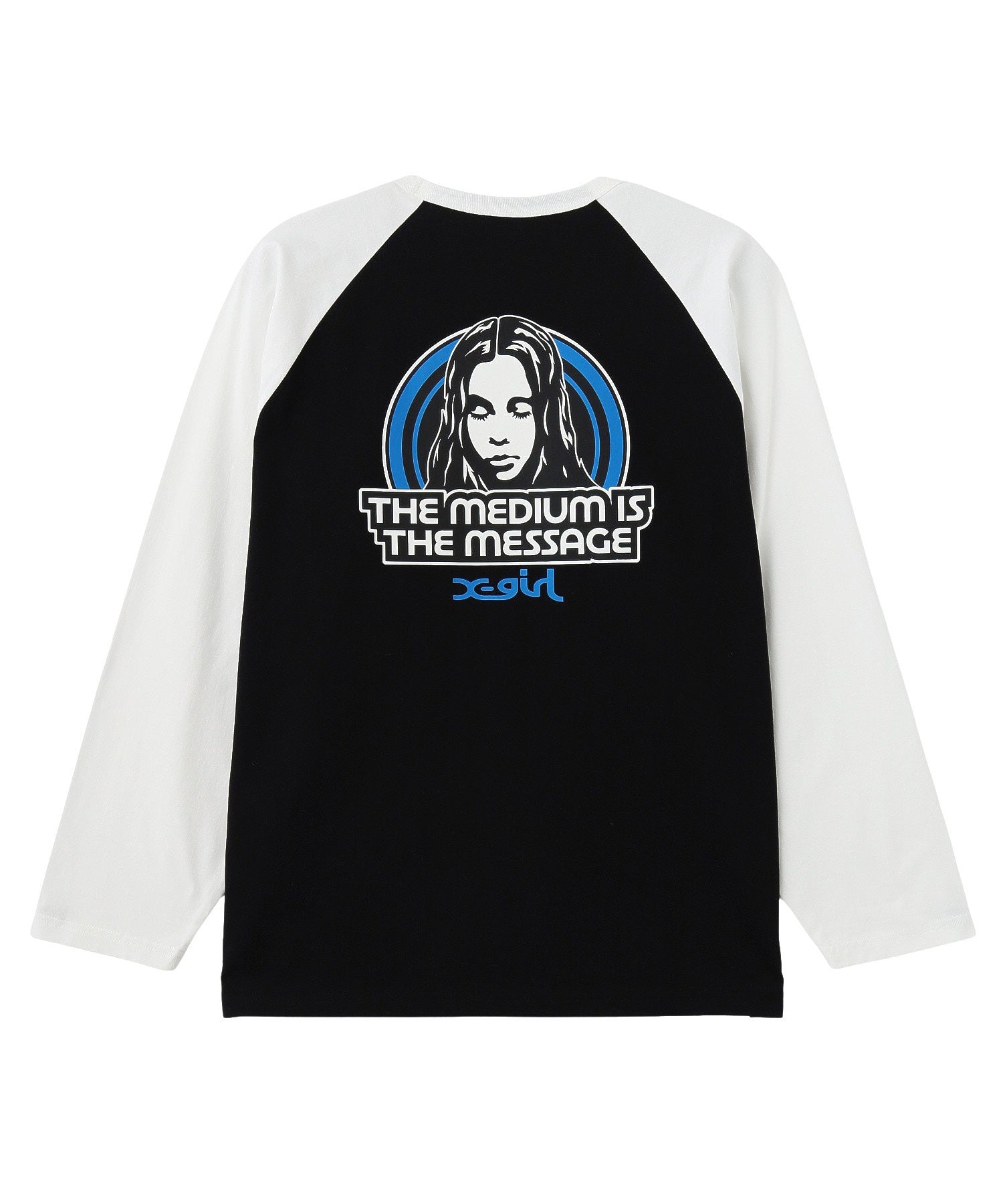 FACE AND CIRCLE LOGO RAGLAN L/S TEE