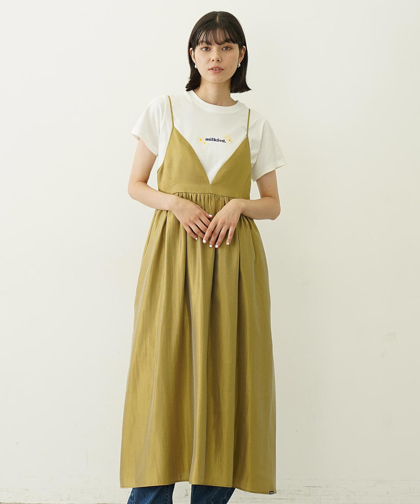 m*ん様 2piece camisole dress PELLICULE ワンピ SLY | ASYMMETRY HEM CAMI ロングワンピース (ワンピース(ロング