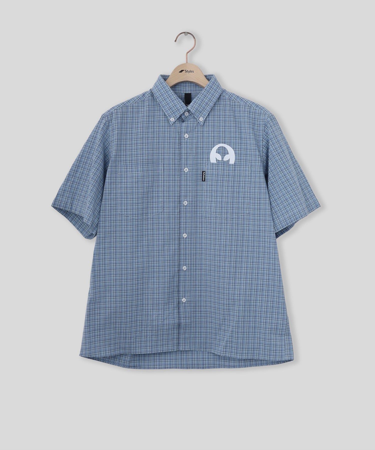 NO PROBLEMO/ノープロブレモ/Alien-O Print SS Check Shirt NP40105