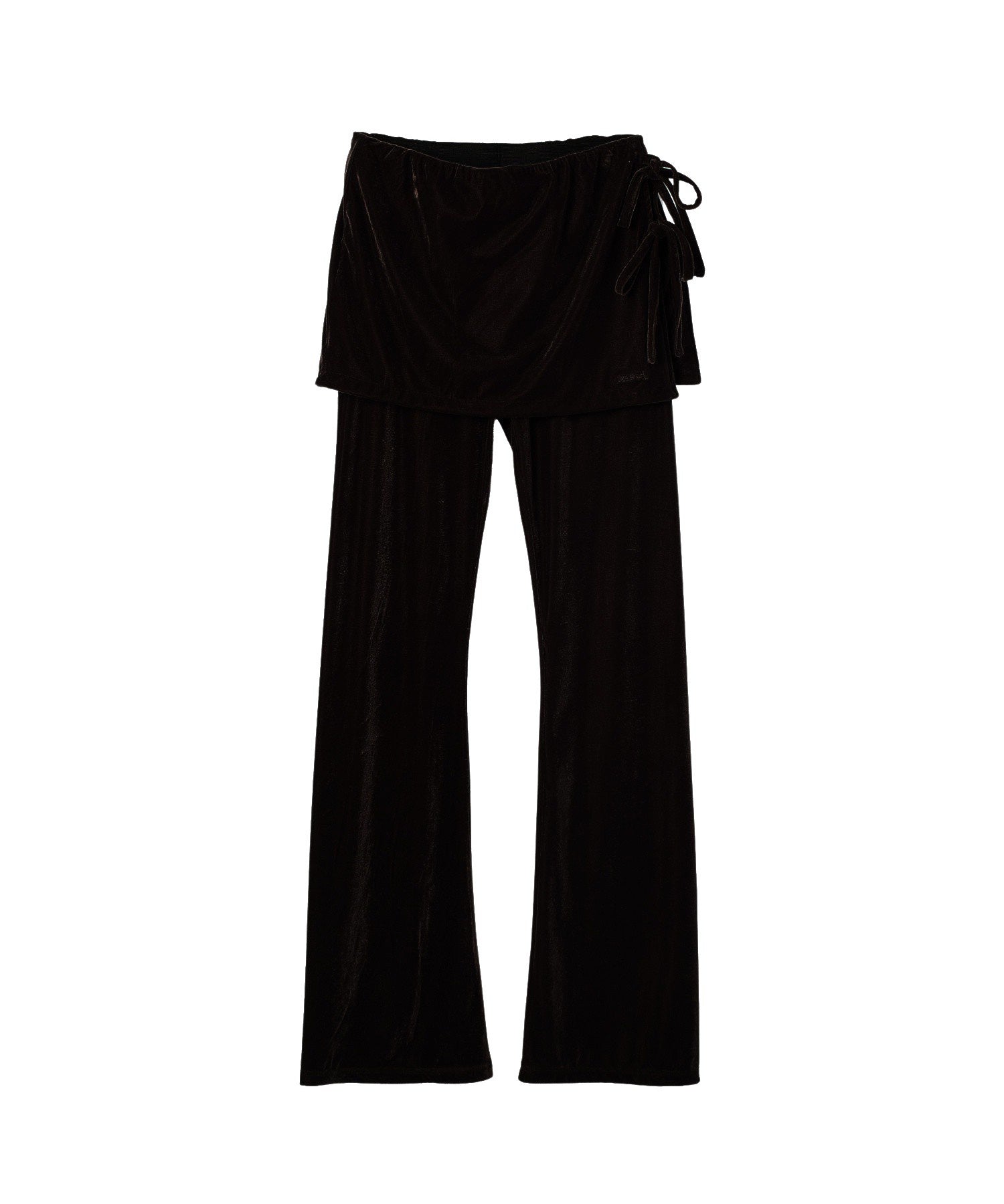 LAYERED STYLE VELOUR PANTS