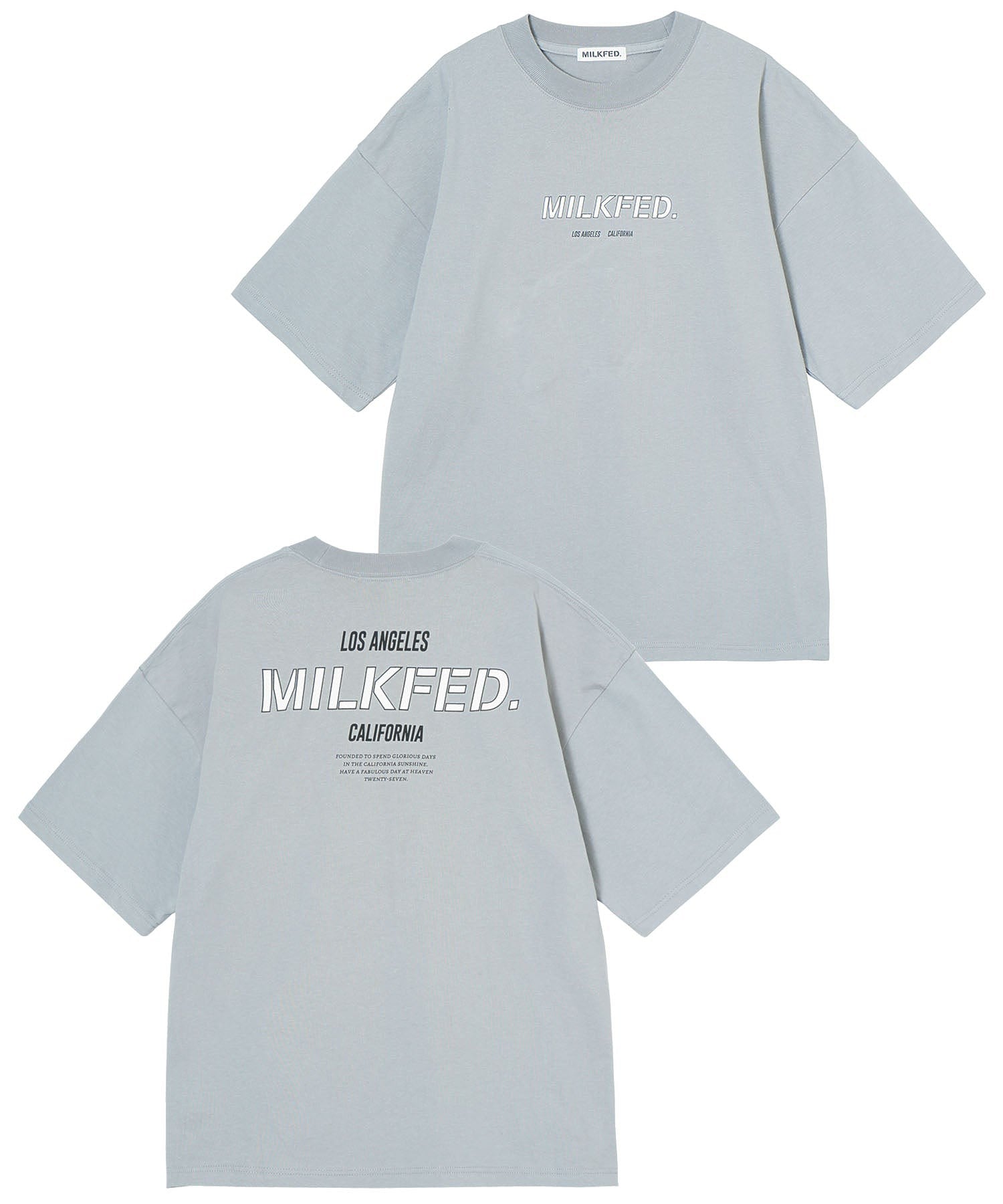 WIDE S/S TEE SLANTED STENCIL MILKFED.