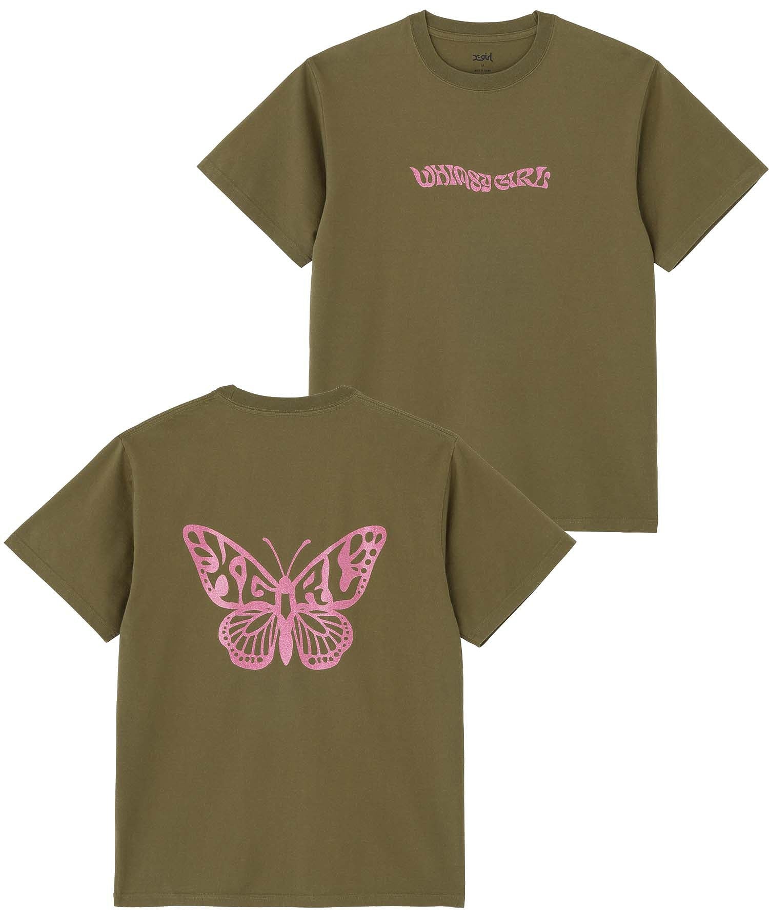 GLITTER BUTTERFLY LOGO S/S TEE X-girl