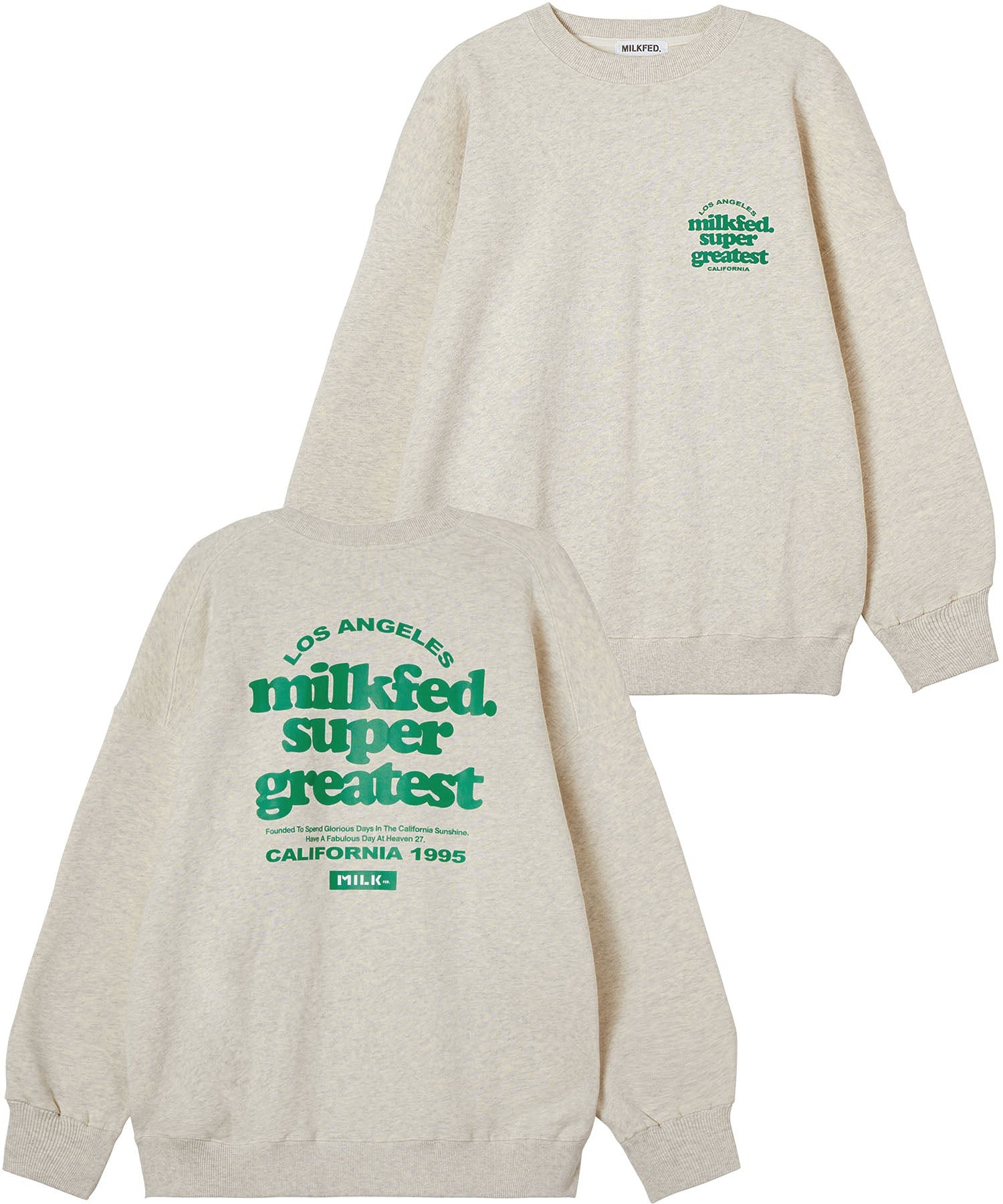 COOPER MESSAGE BIG SWEAT TOP MILKFED.