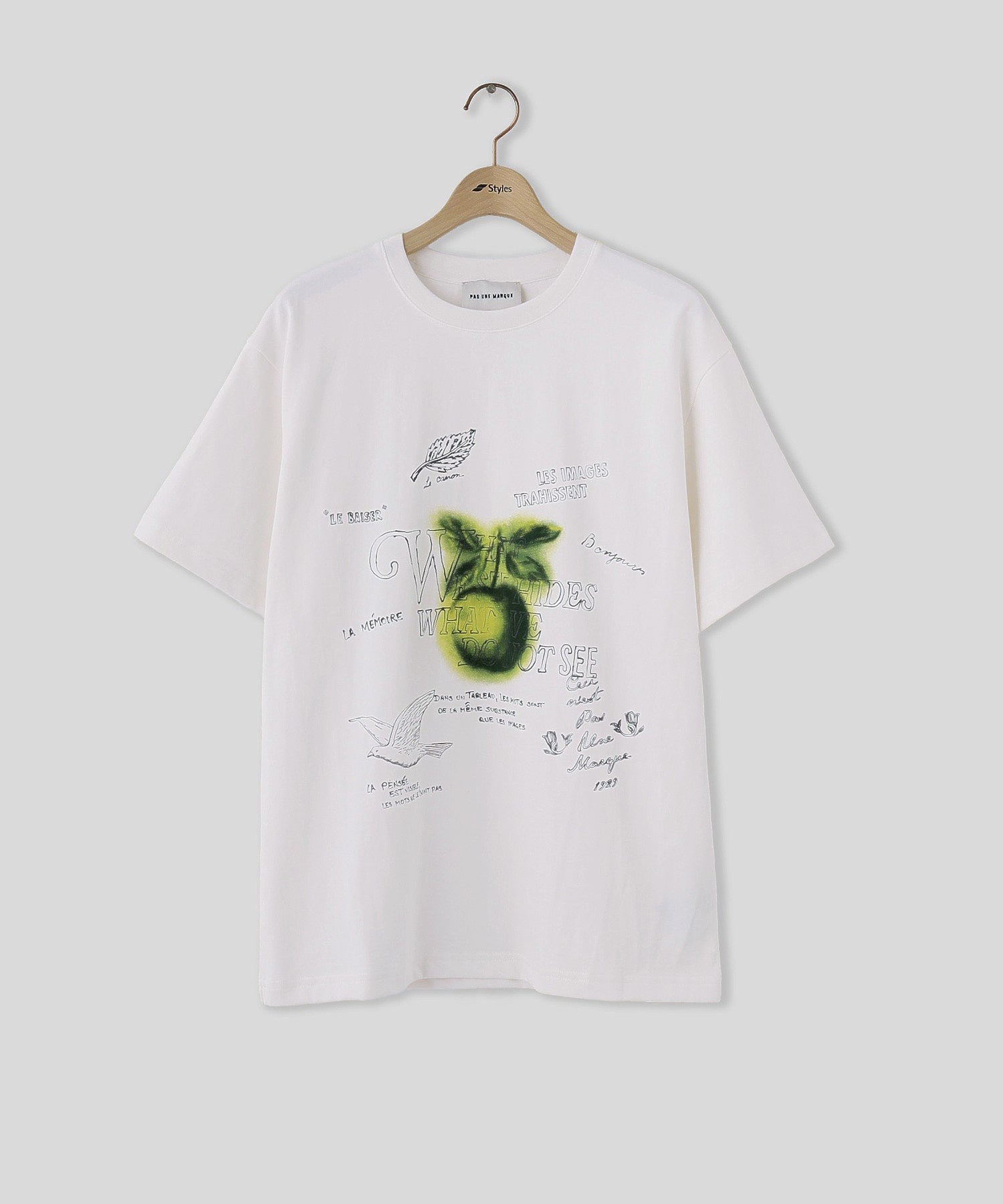 PAS UNE MARQUE/パ・ズュヌ・マルク/APPLE RENE MAGRITTE TEEPAS-729