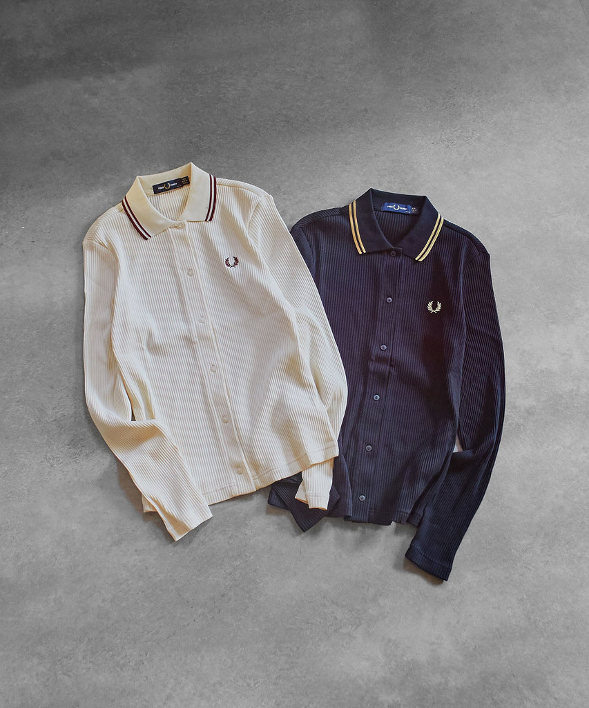Ribbed Button-Through Top/フレッドペリー FRED PERRY/BUTTON-THROUGH RIB POLO SHIRT – calif（カリフ）公式サイト