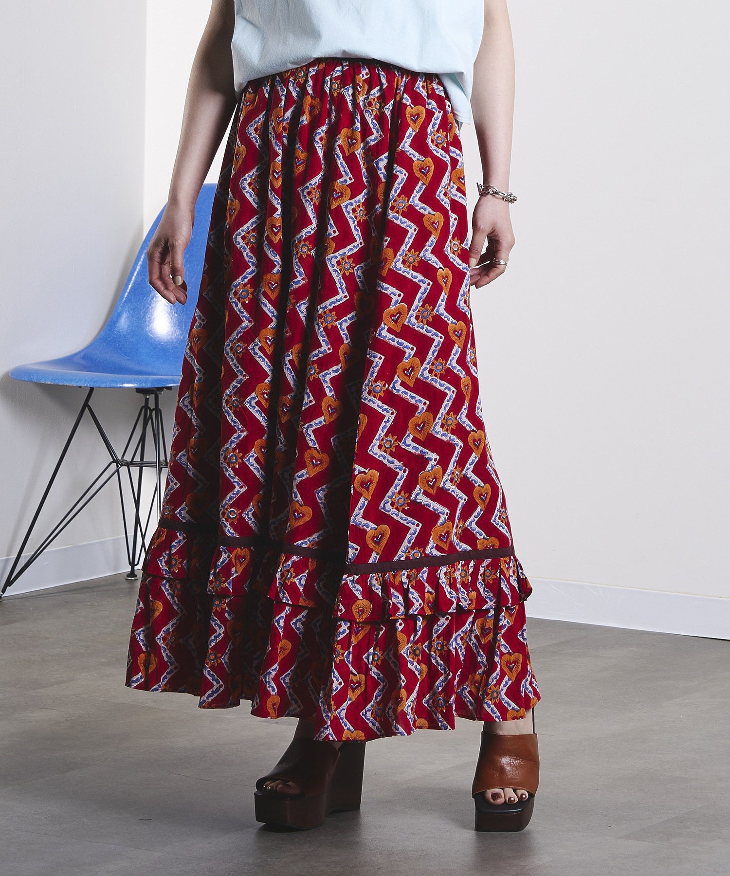 HEART PRINT SKIRT
