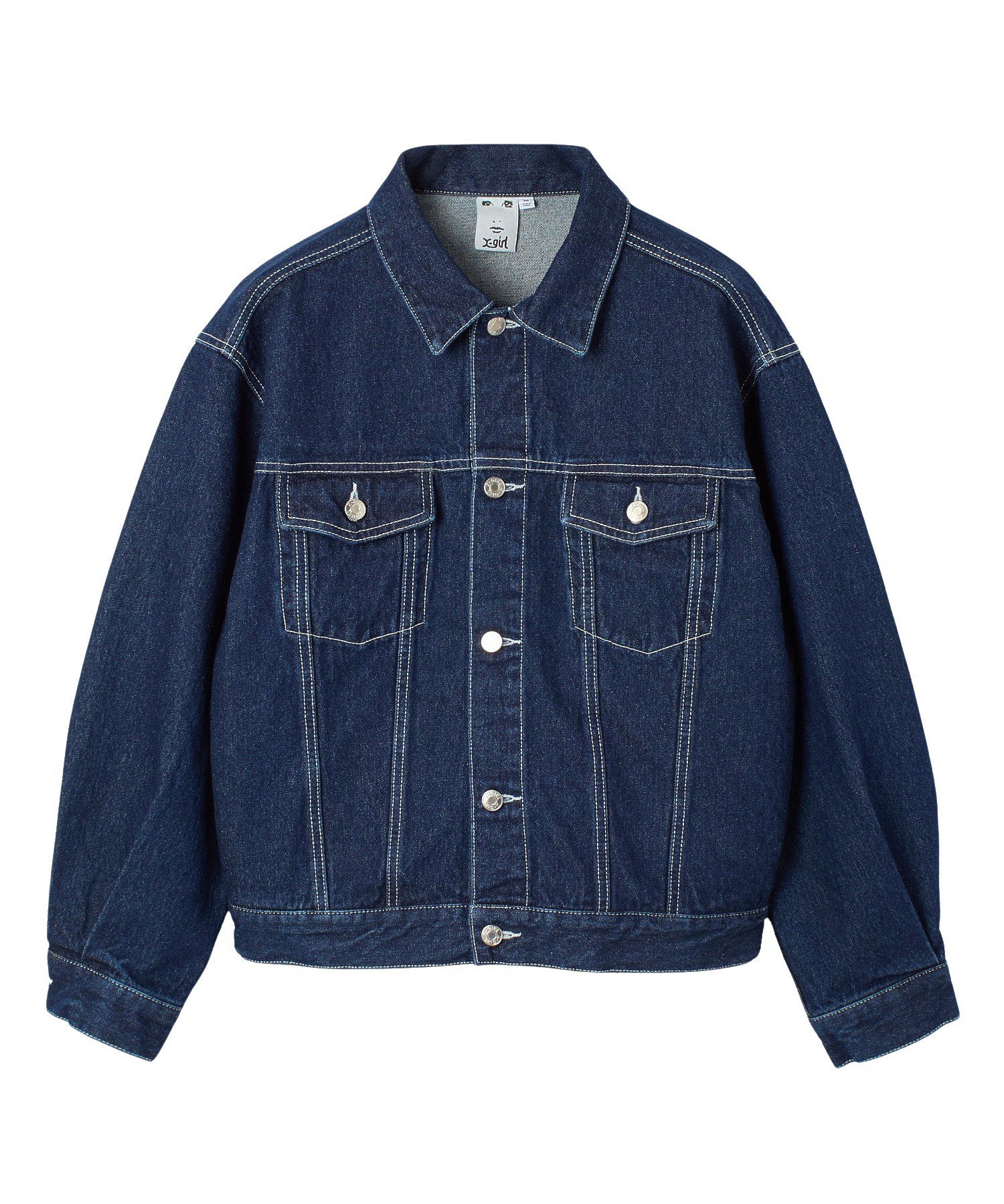 LOGO MARK STITCHED DENIM JACKET