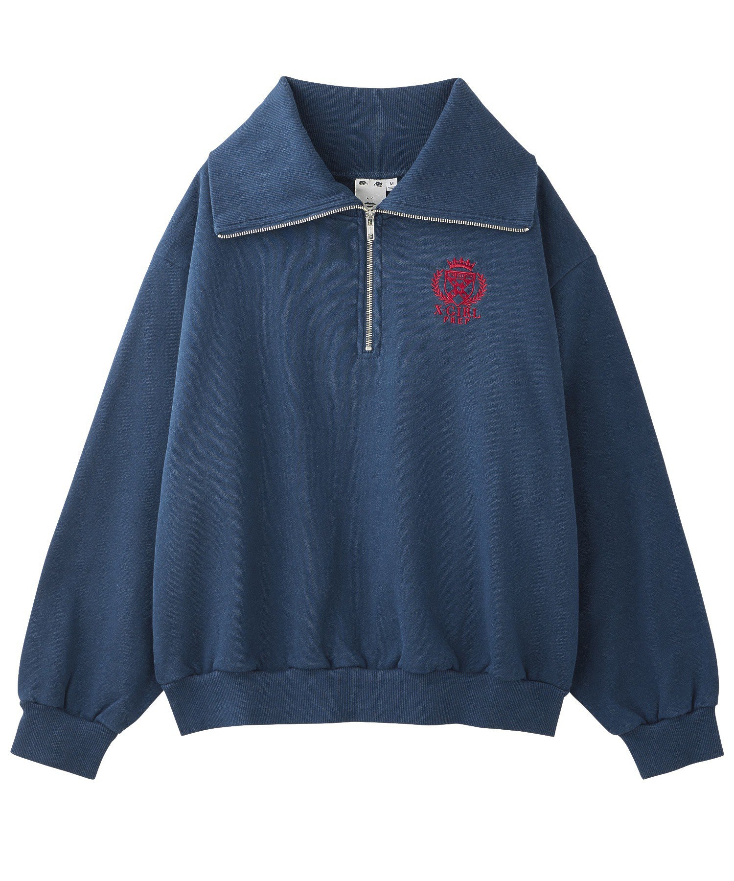 PREP LOGO HALF ZIP SWEAT TOP