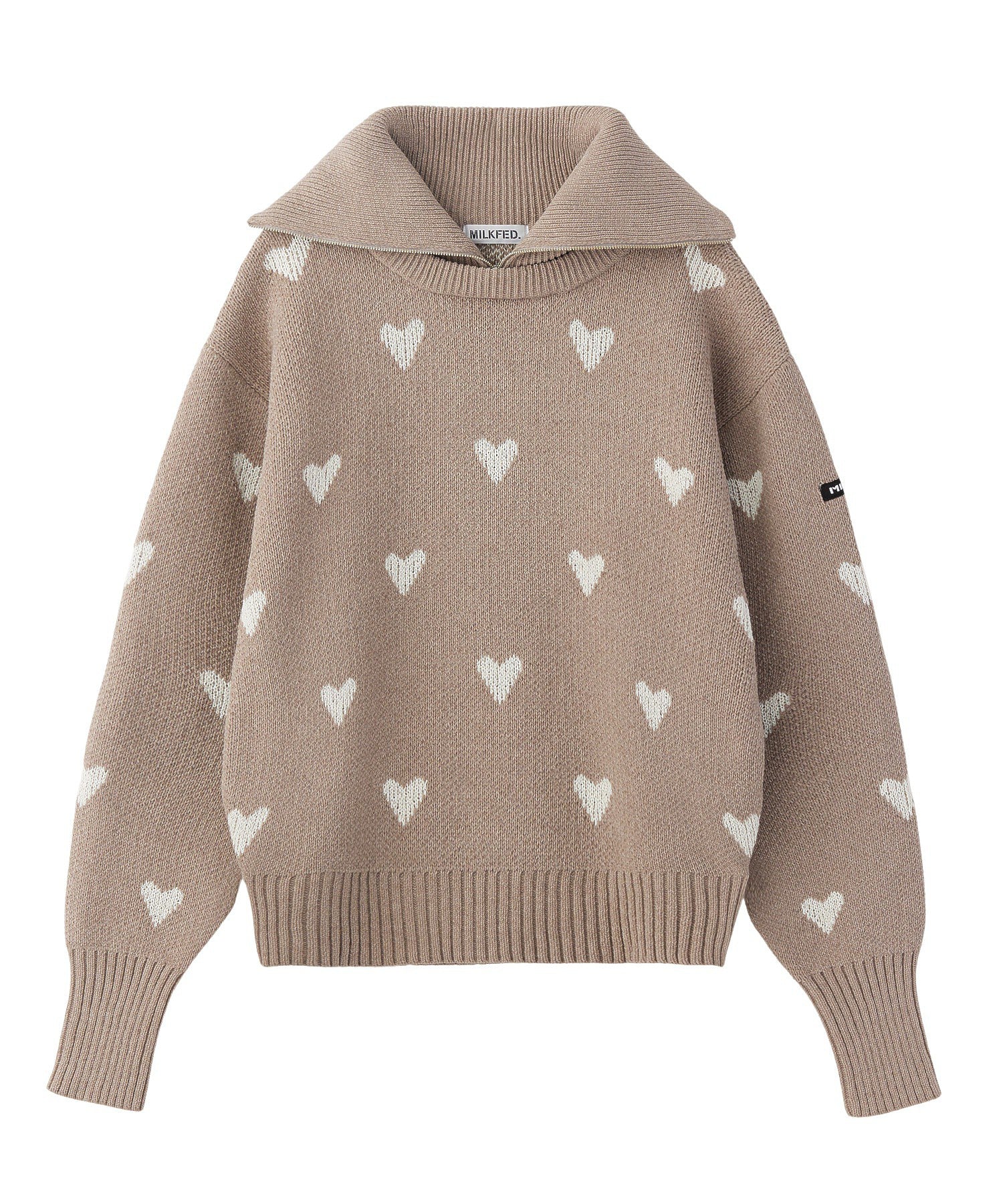 HEART JACQUARD KNIT TOP