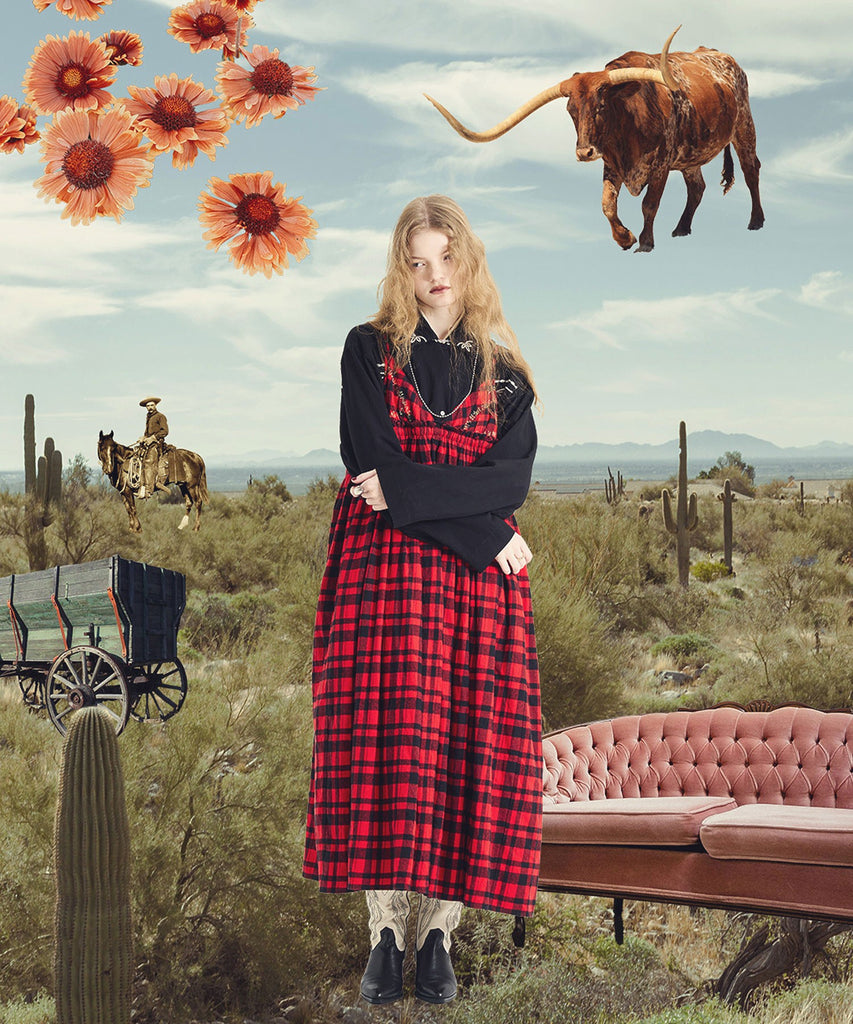 ROSE BUD別注】INDIA IS BEAUTIFUL/FLANNEL CAMISOLE DRESS – calif