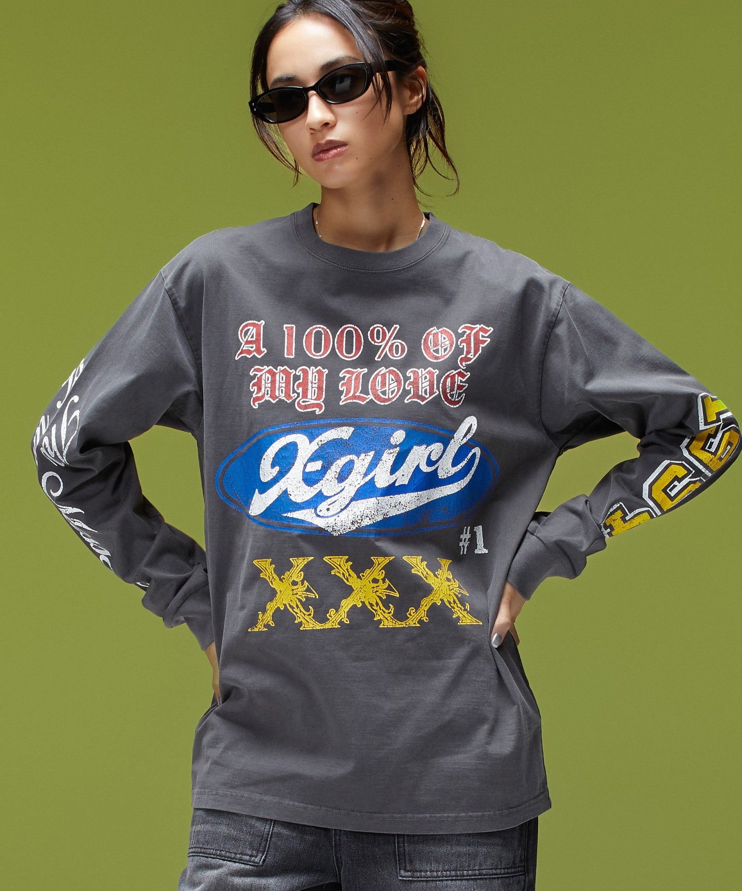 FADED MIX LOGO L/S TEE