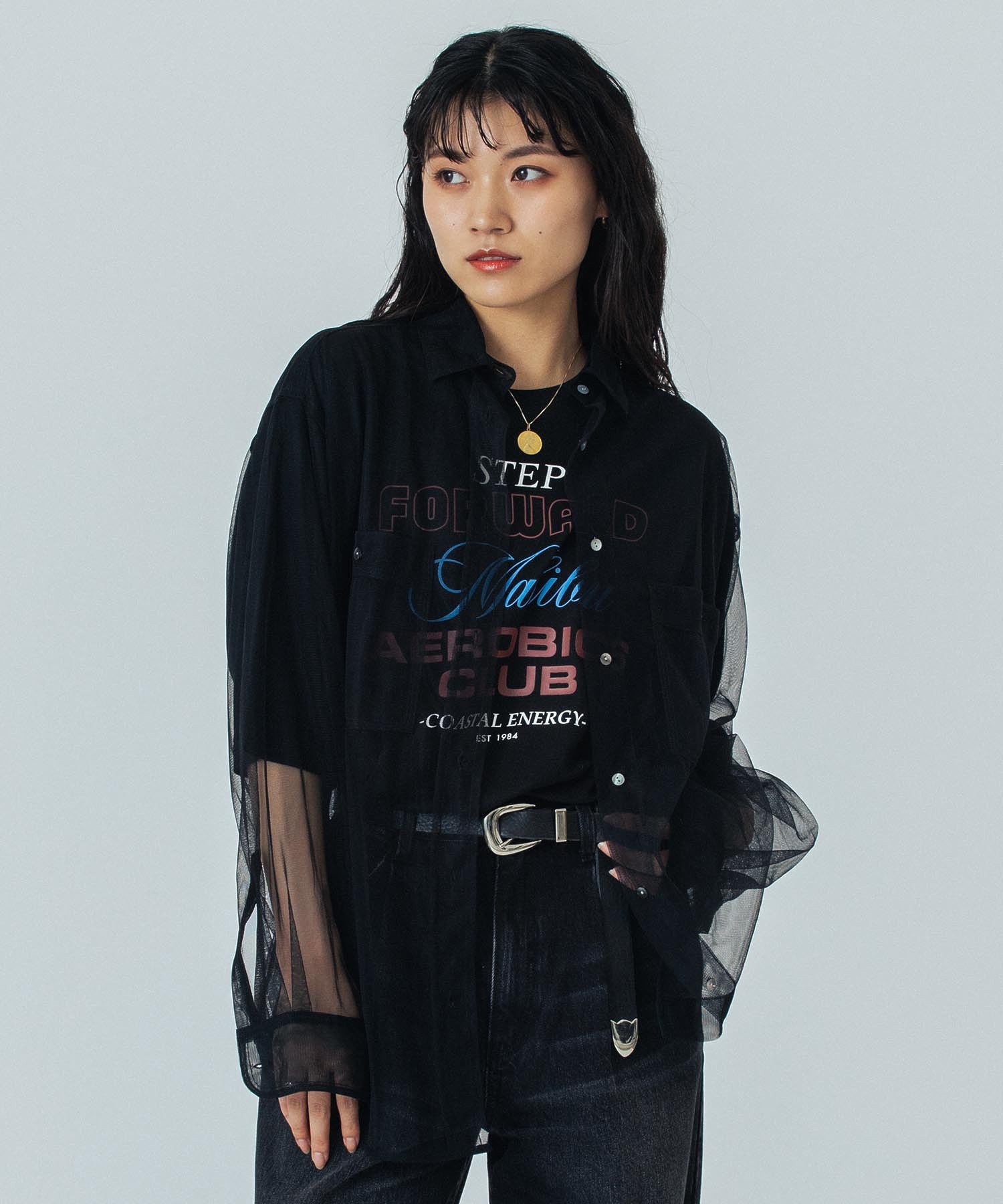 CREOLME/SHEER L/S SHIRT