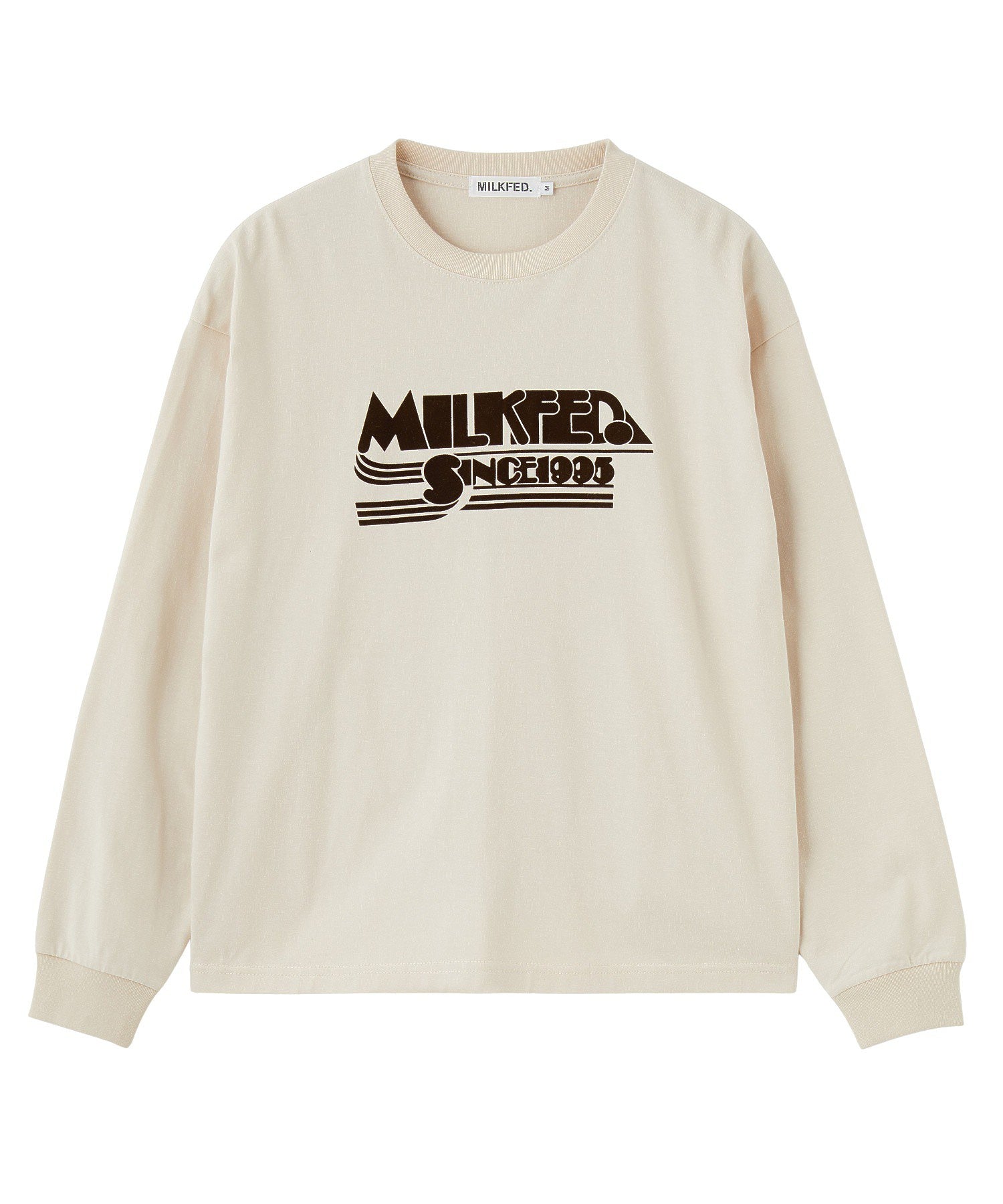 LOGO FLOCK PRINT L/S TEE