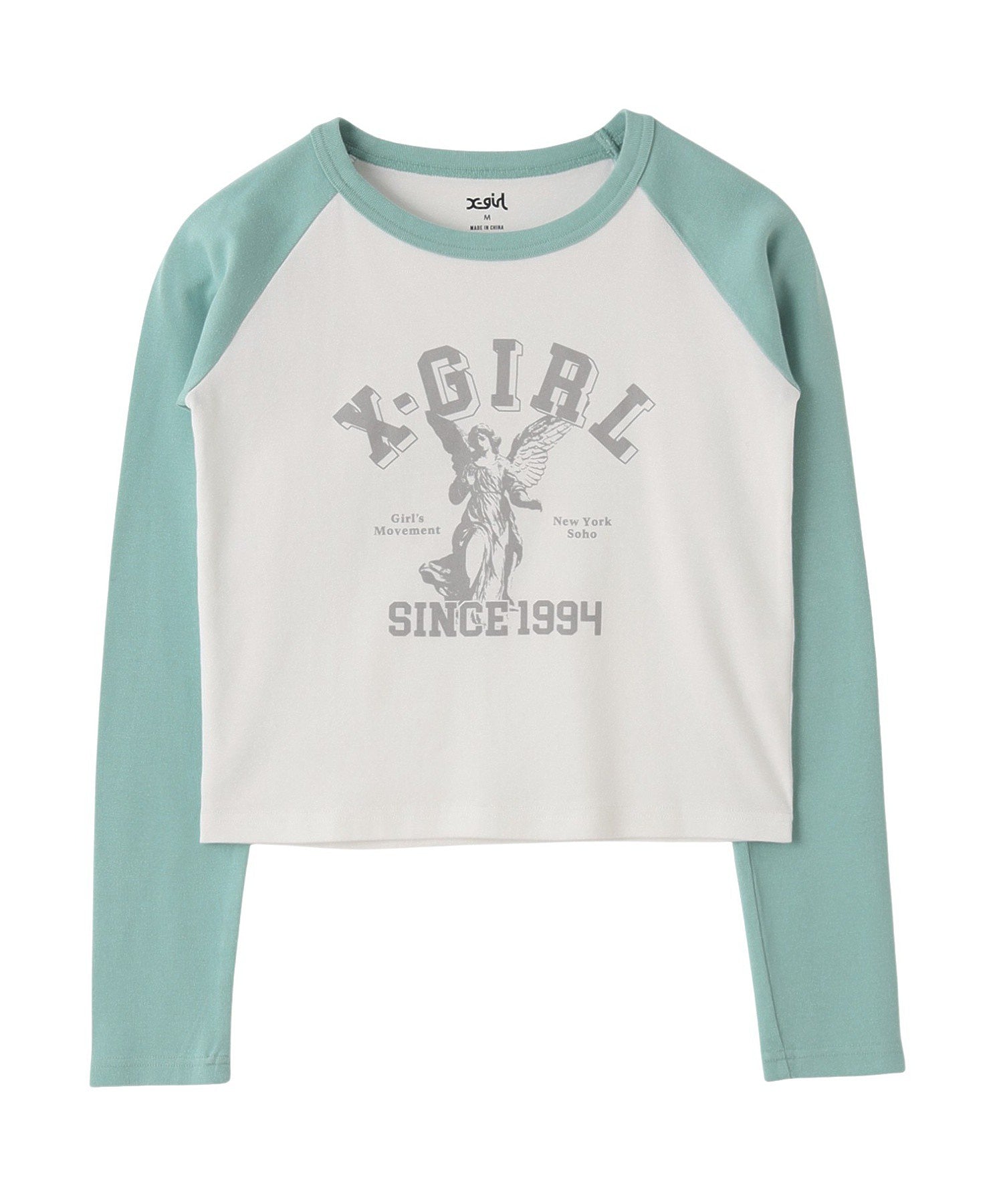 ANGEL AND LOGO RAGLAN L/S BABY TEE