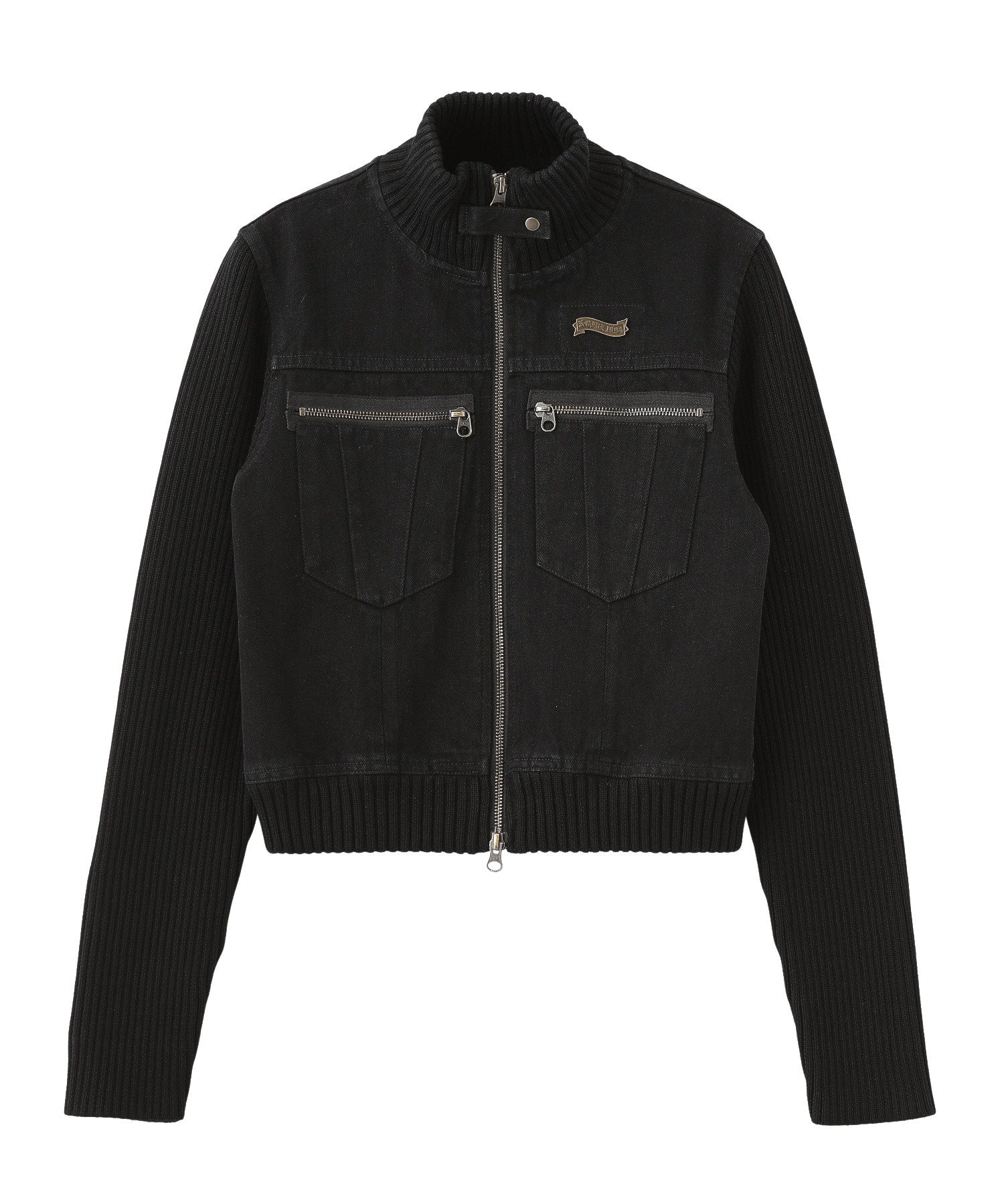 FADED RIBBED SLEEVE JACKET