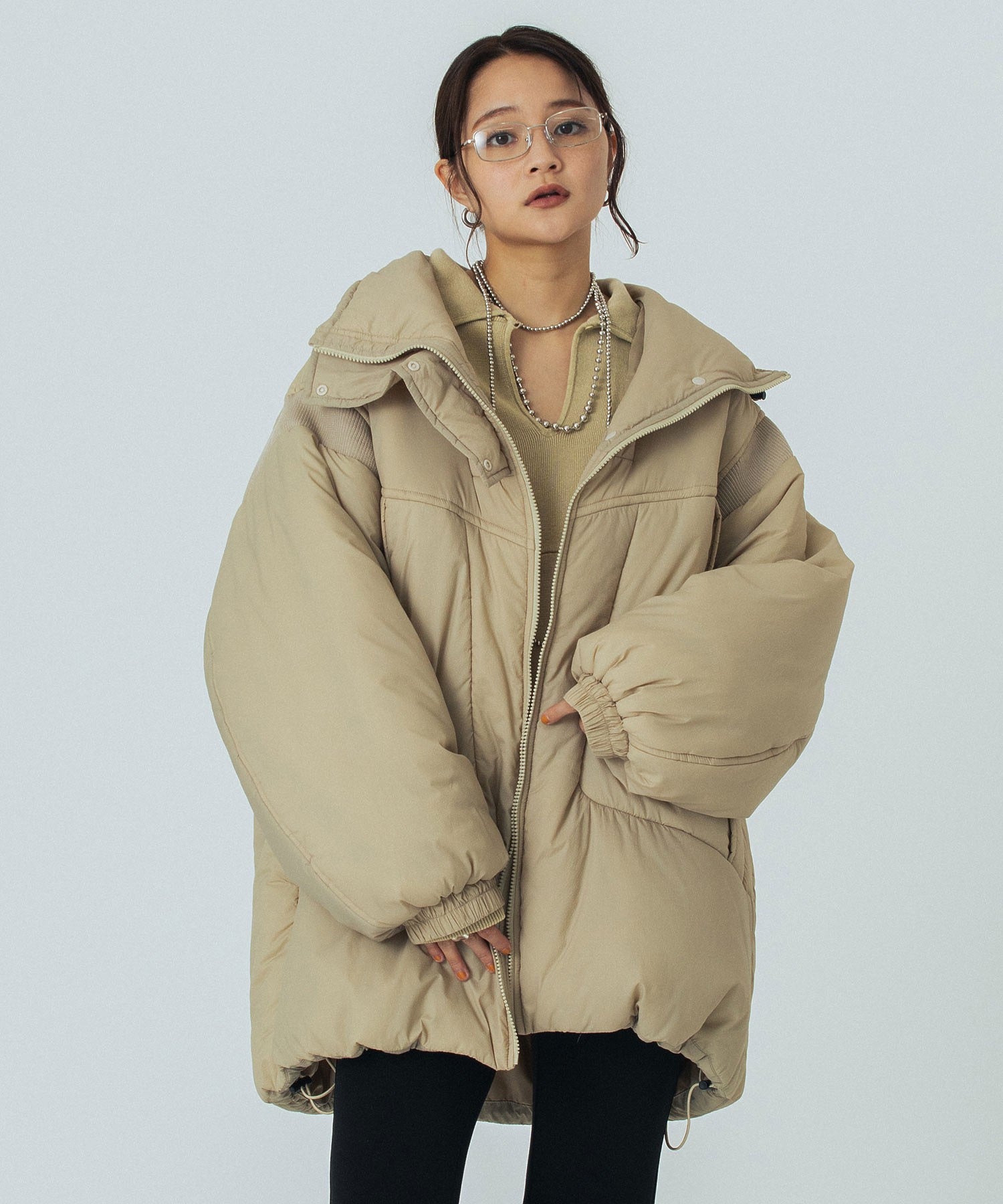 STAND COLLAR PADDED JACKET