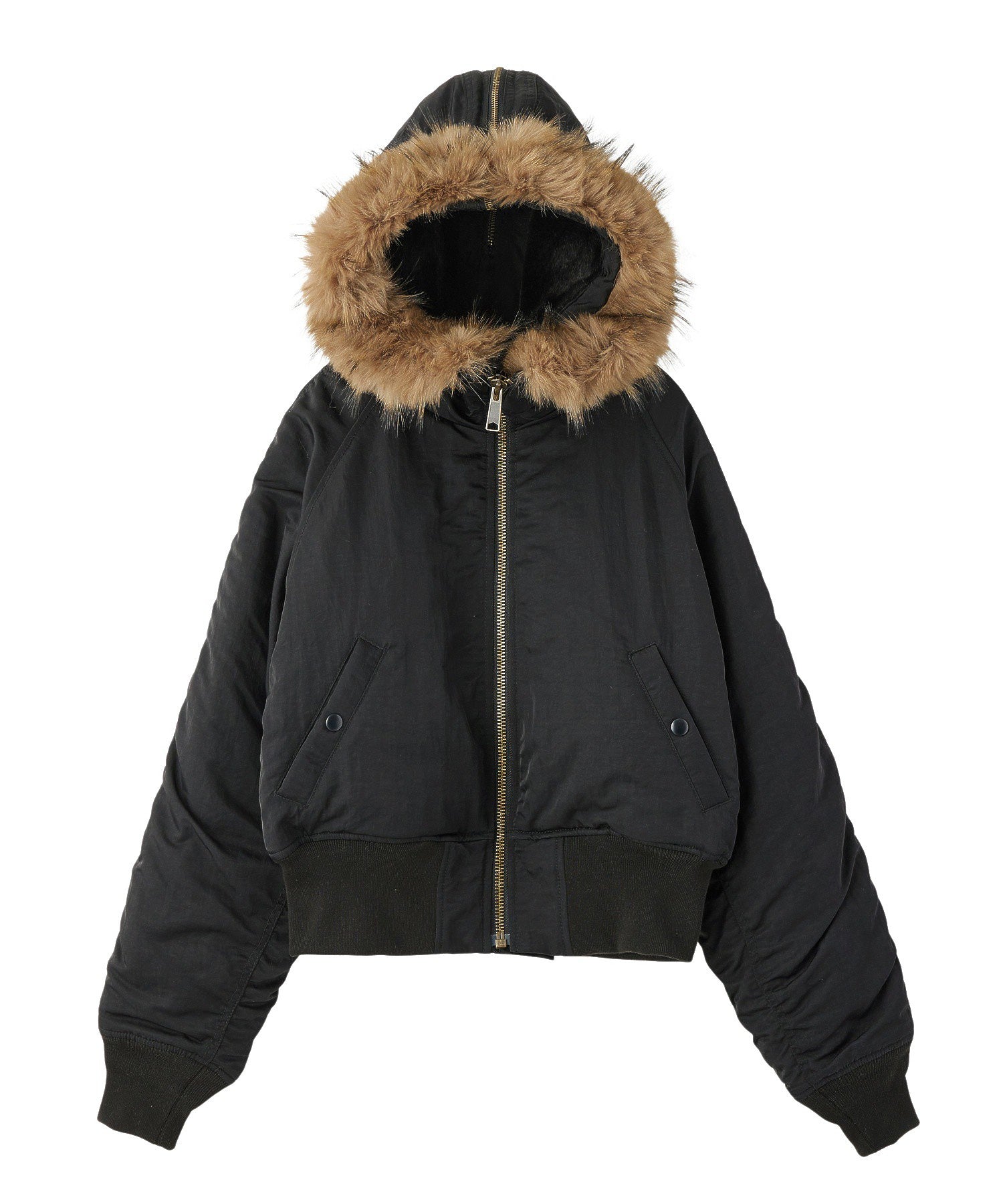FAUX FUR HOODED JACKET