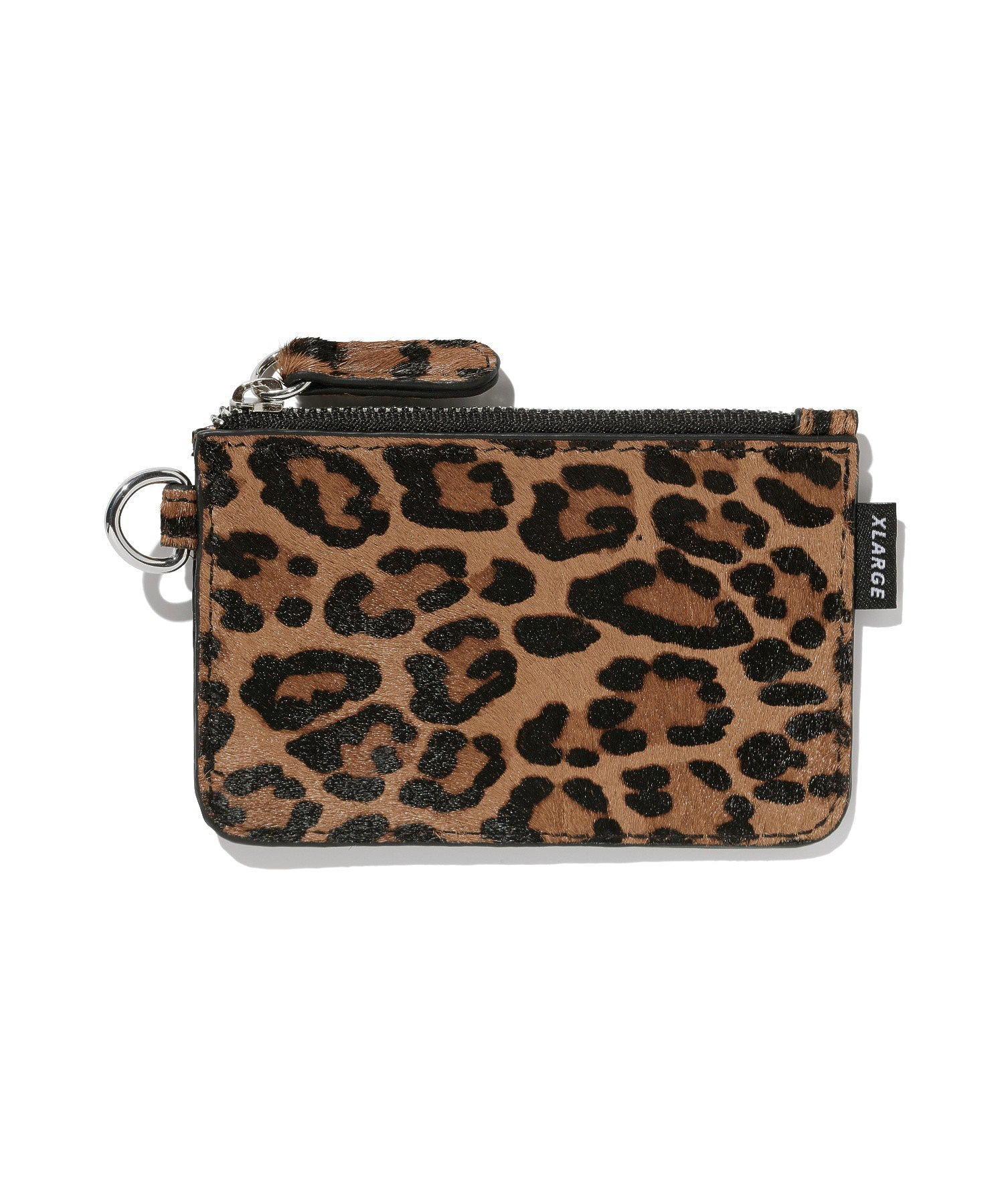 COW FUR COATED COIN AND CARD CASE